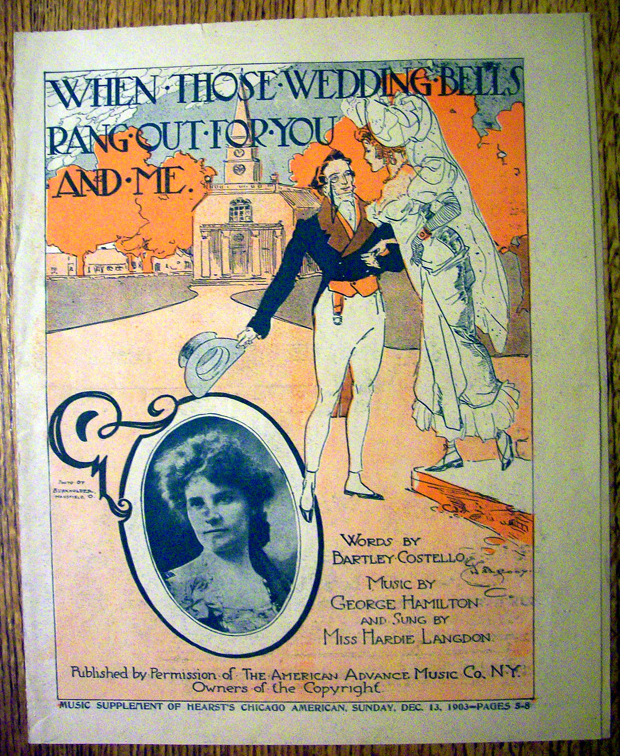 1903 When Those Wedding Bells Rang Out For You & Me