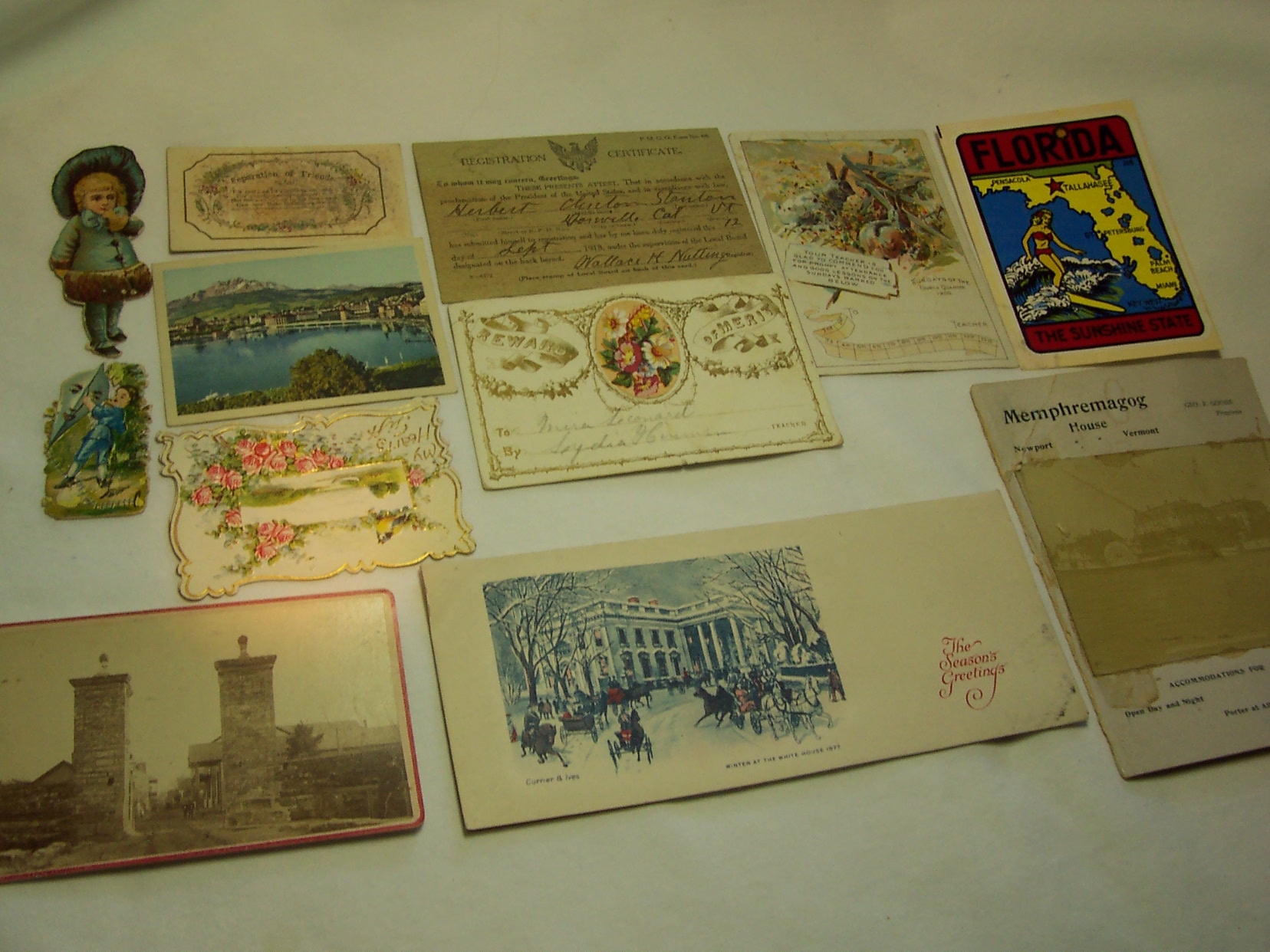 Paper Lot w/Photos and Menu 12PCS.