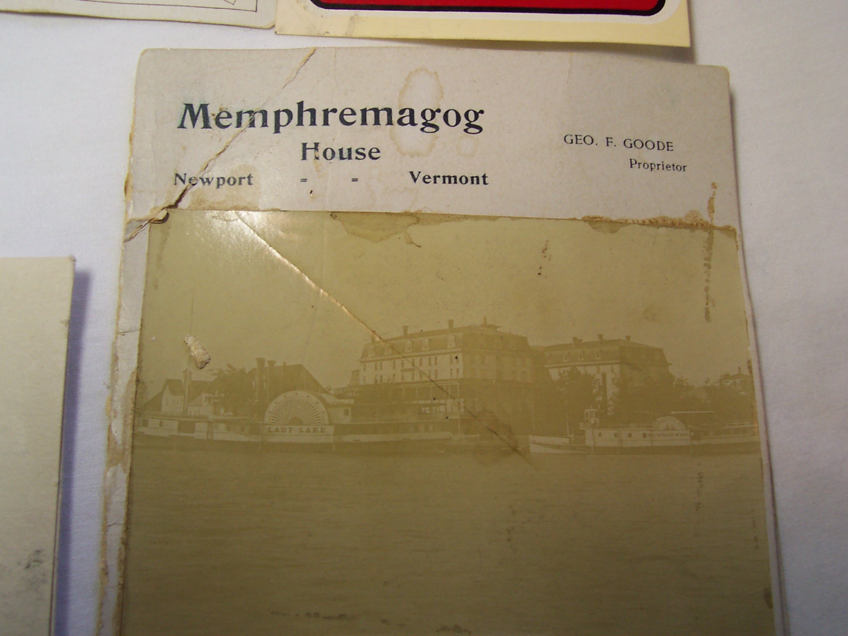 Paper Lot w/Photos and Menu 12PCS.