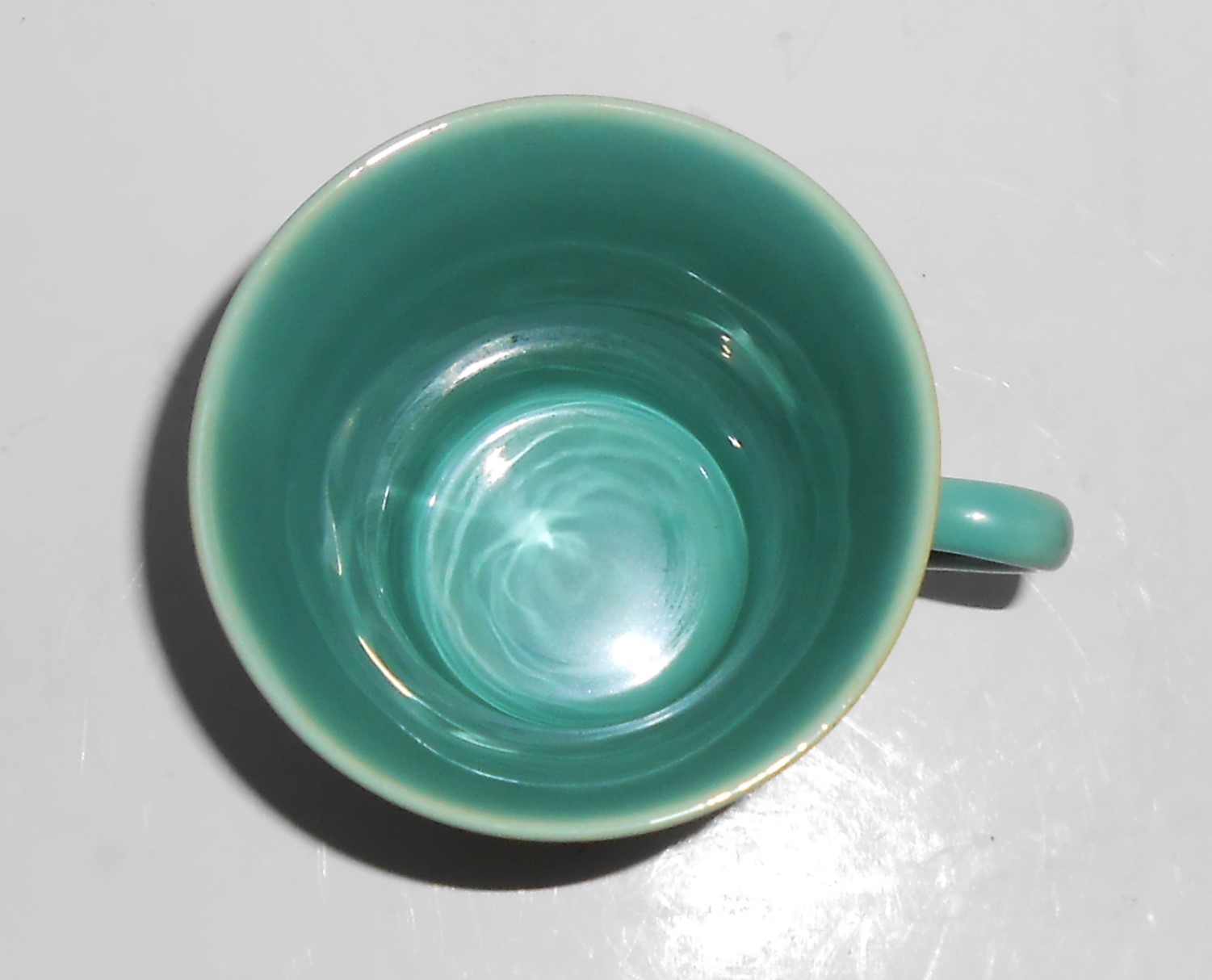Coors Pottery Rosebud Very Rare Green Handled Tumbler