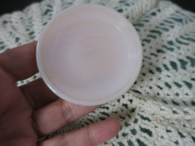 Vintage Clambroth Glass Salt Cellar Dip Plate