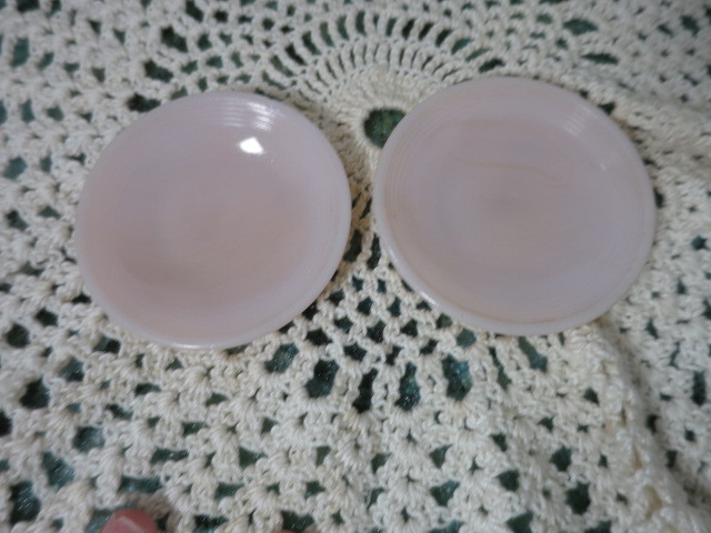 Vintage Clambroth Glass Salt Cellar Dip Plate