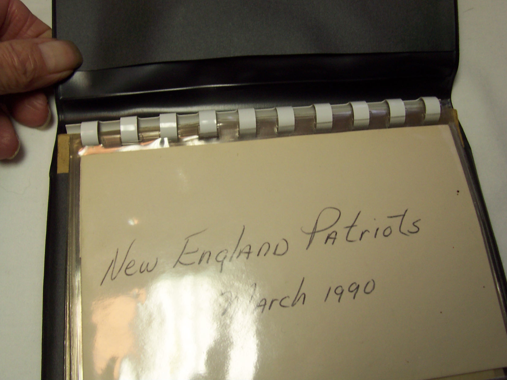 New England Patriots Autograph March 1990