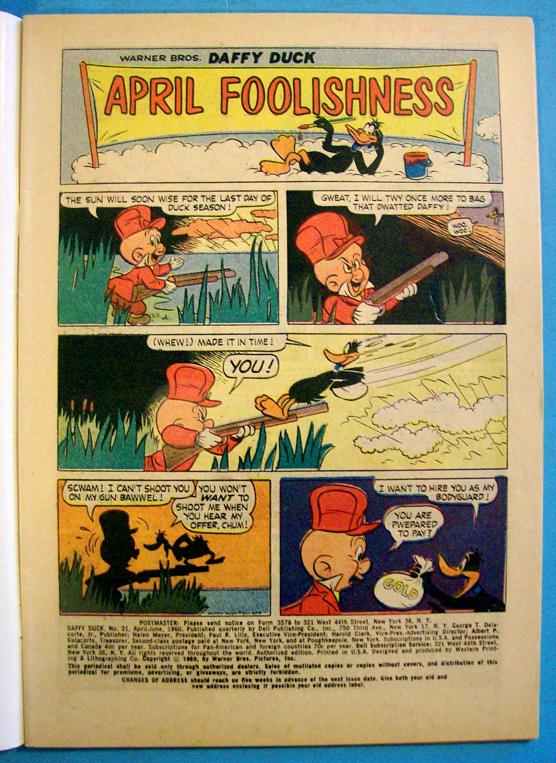 Daffy Duck Comic #21 April 1960 April Foolishness
