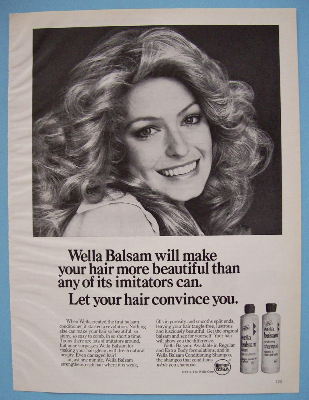 Vintage Ad: 1975 Wella Balsam w/ Farrah Fawcett
