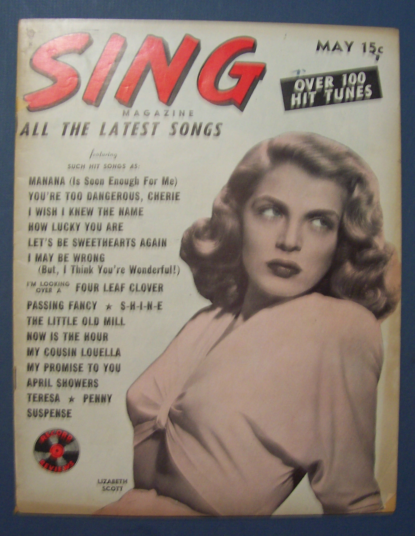 Sing Magazine - May 1948 - Lizabeth Scott Cover