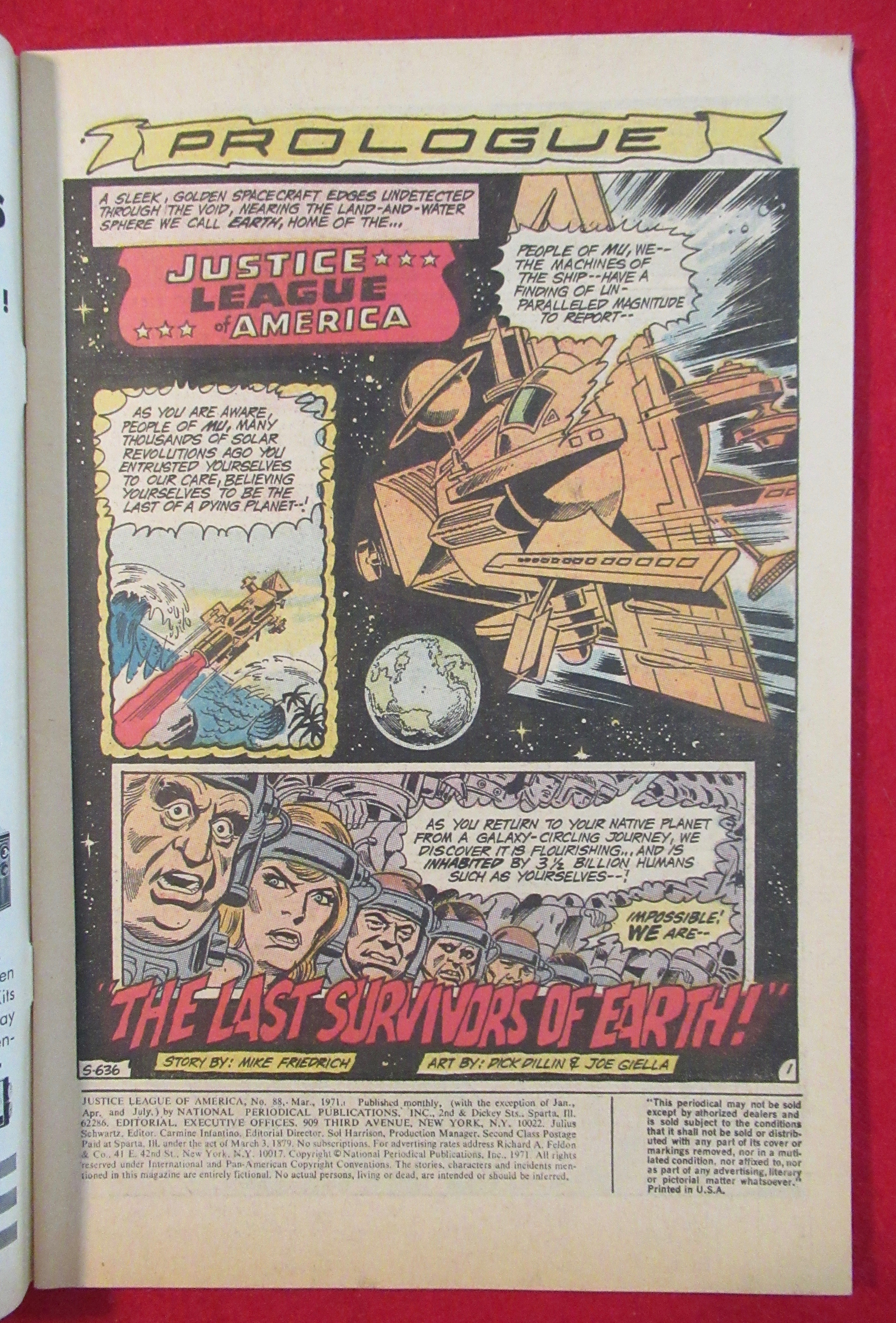 Justice League Of America Comic March 1971