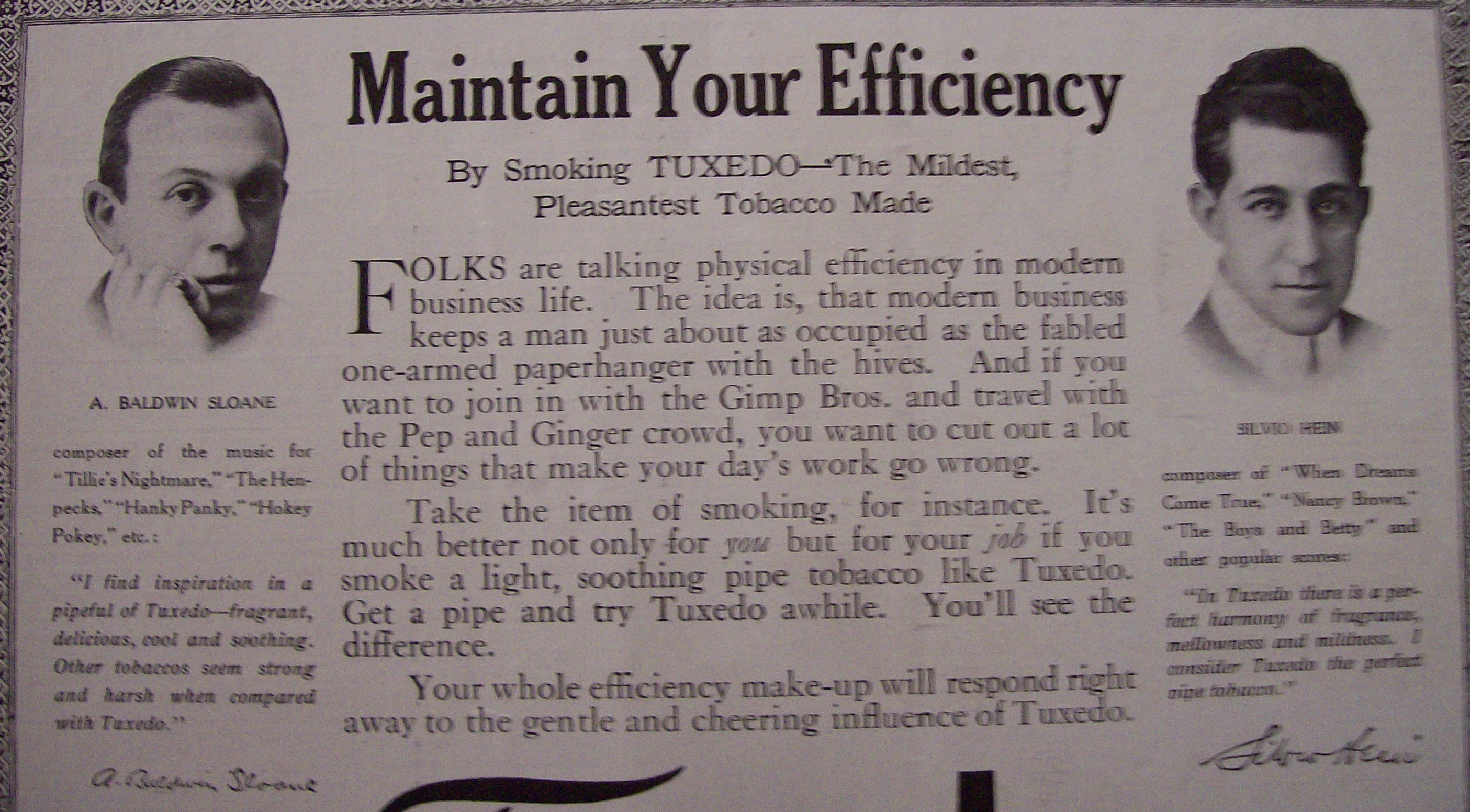 1914 Tuxedo Tobacco with Berlin, Sloane, Hein, Koven