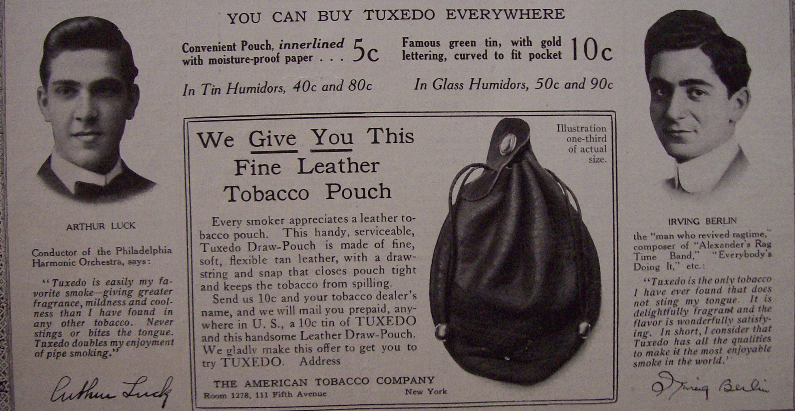 1914 Tuxedo Tobacco with Berlin, Sloane, Hein, Koven