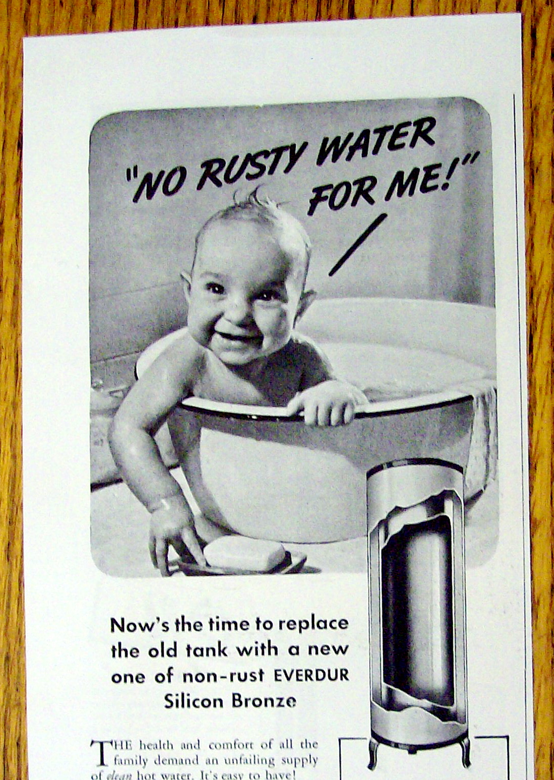 1937 Everdur Metal with Baby In A Metal Tub
