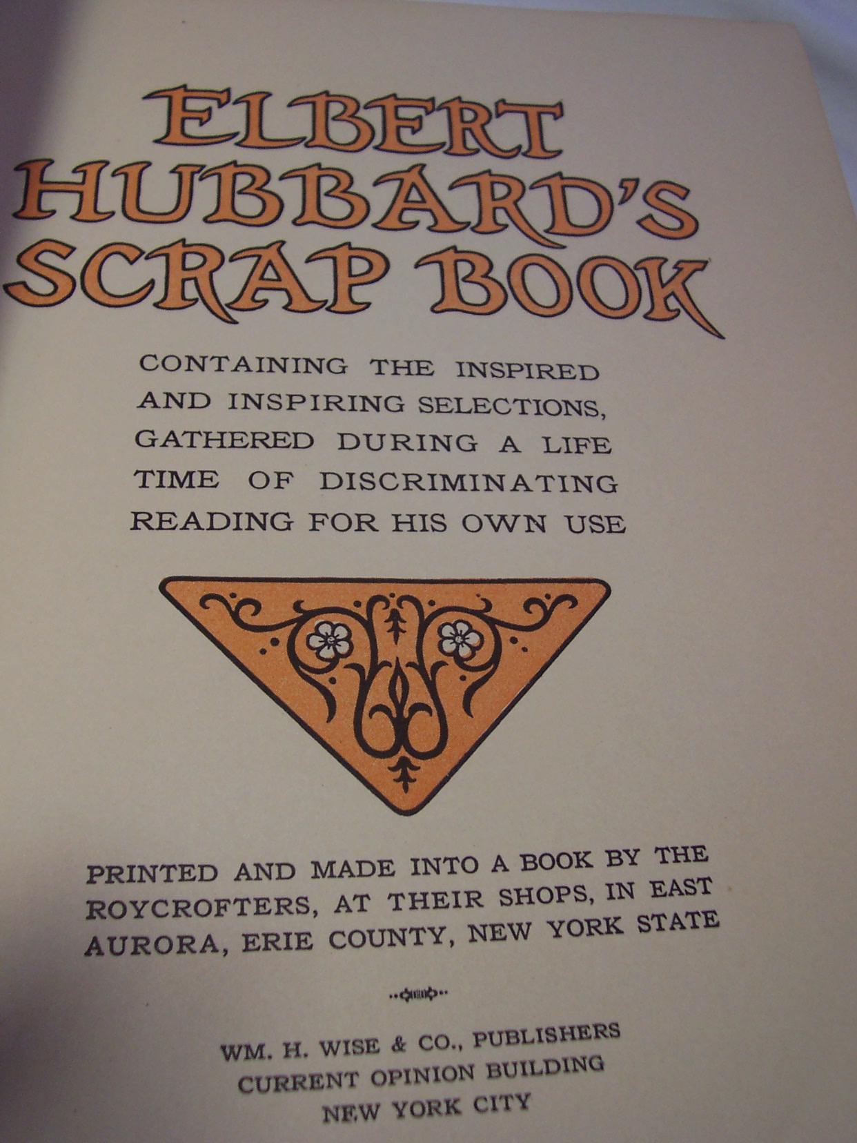 Elbert Hubbard Scrap Book 1923