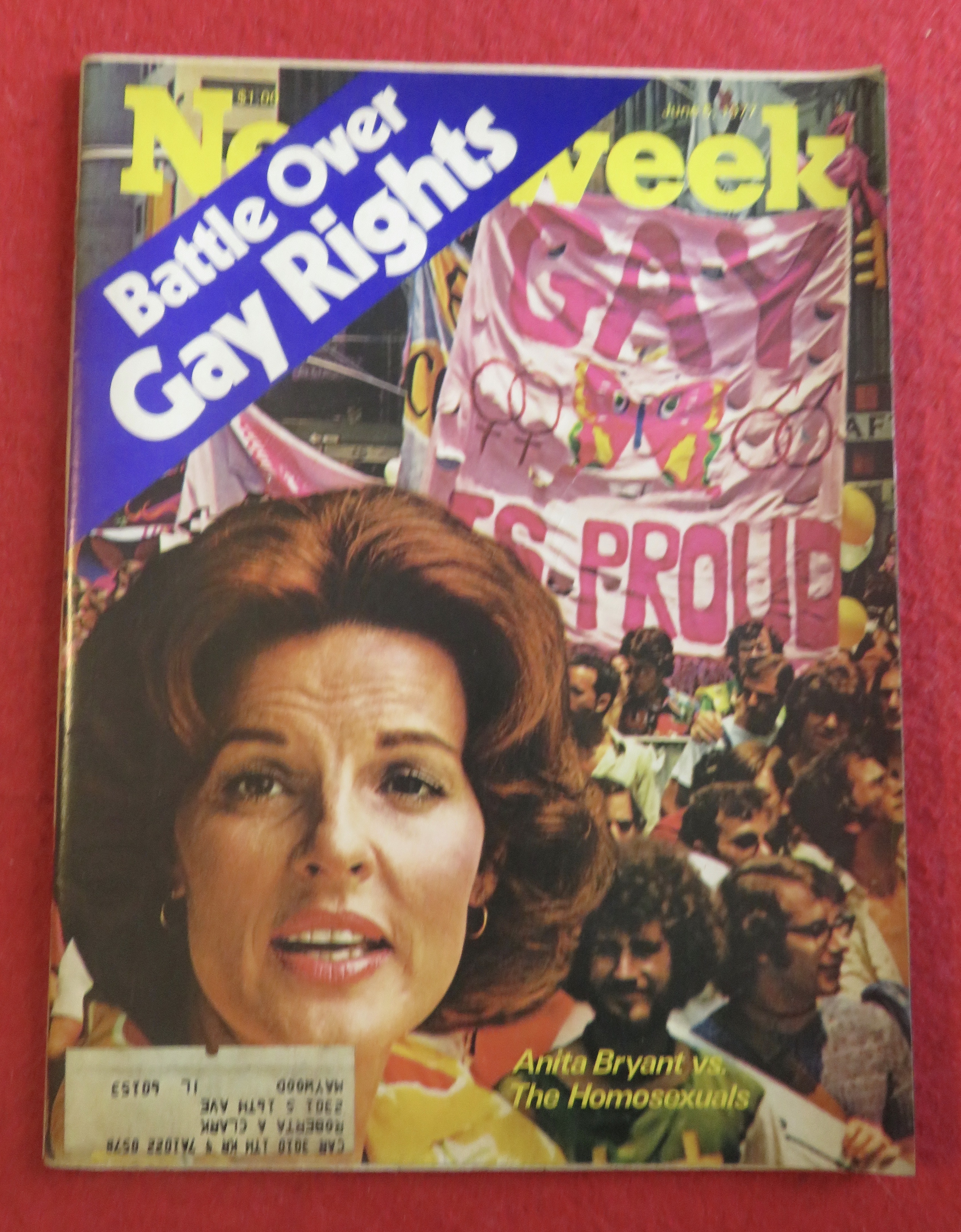Newsweek Magazine June 6, 1977 Battle Over Gay Rights