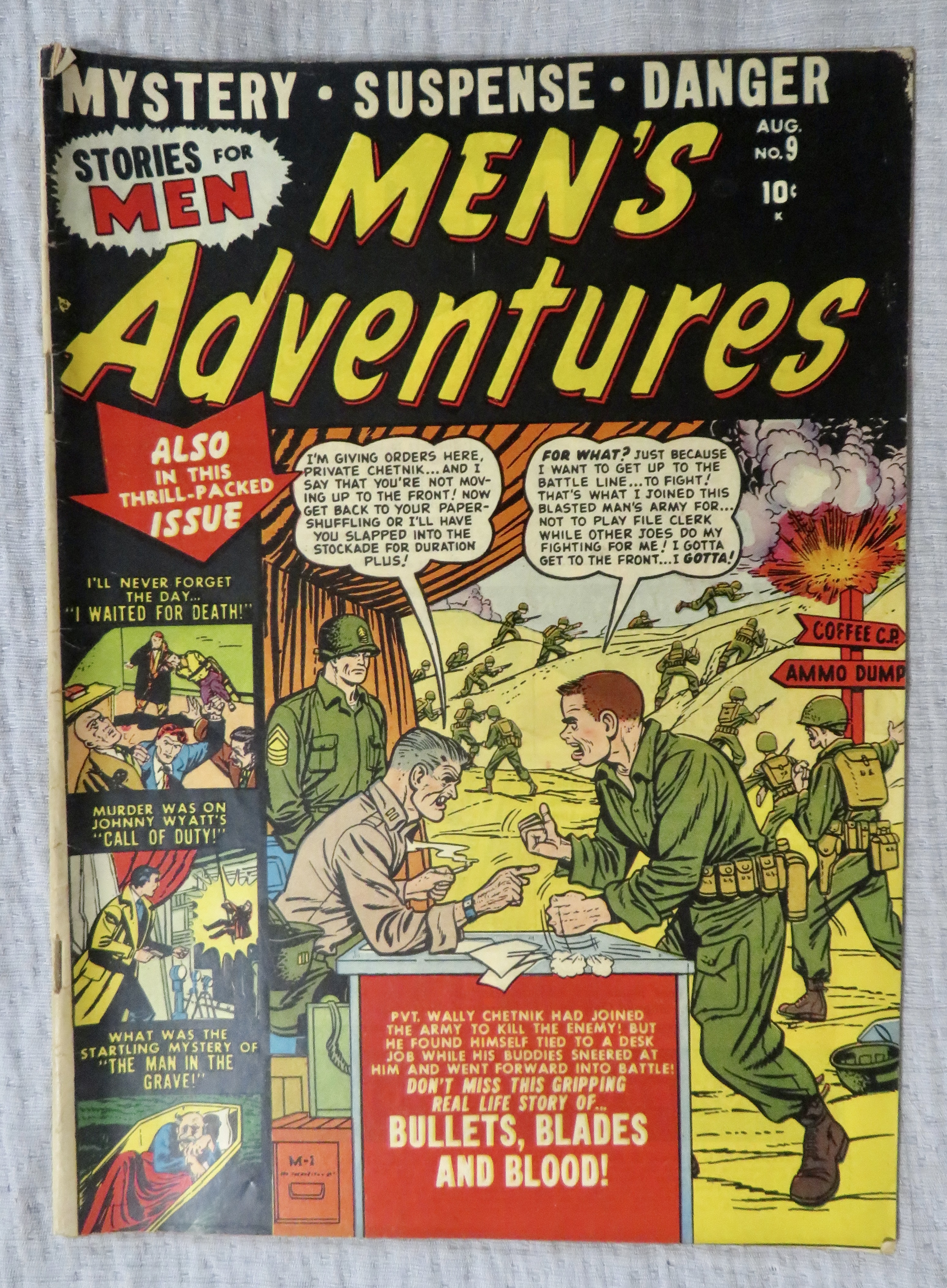 Men's Adventures Comic August 1951 Bullets, Blades