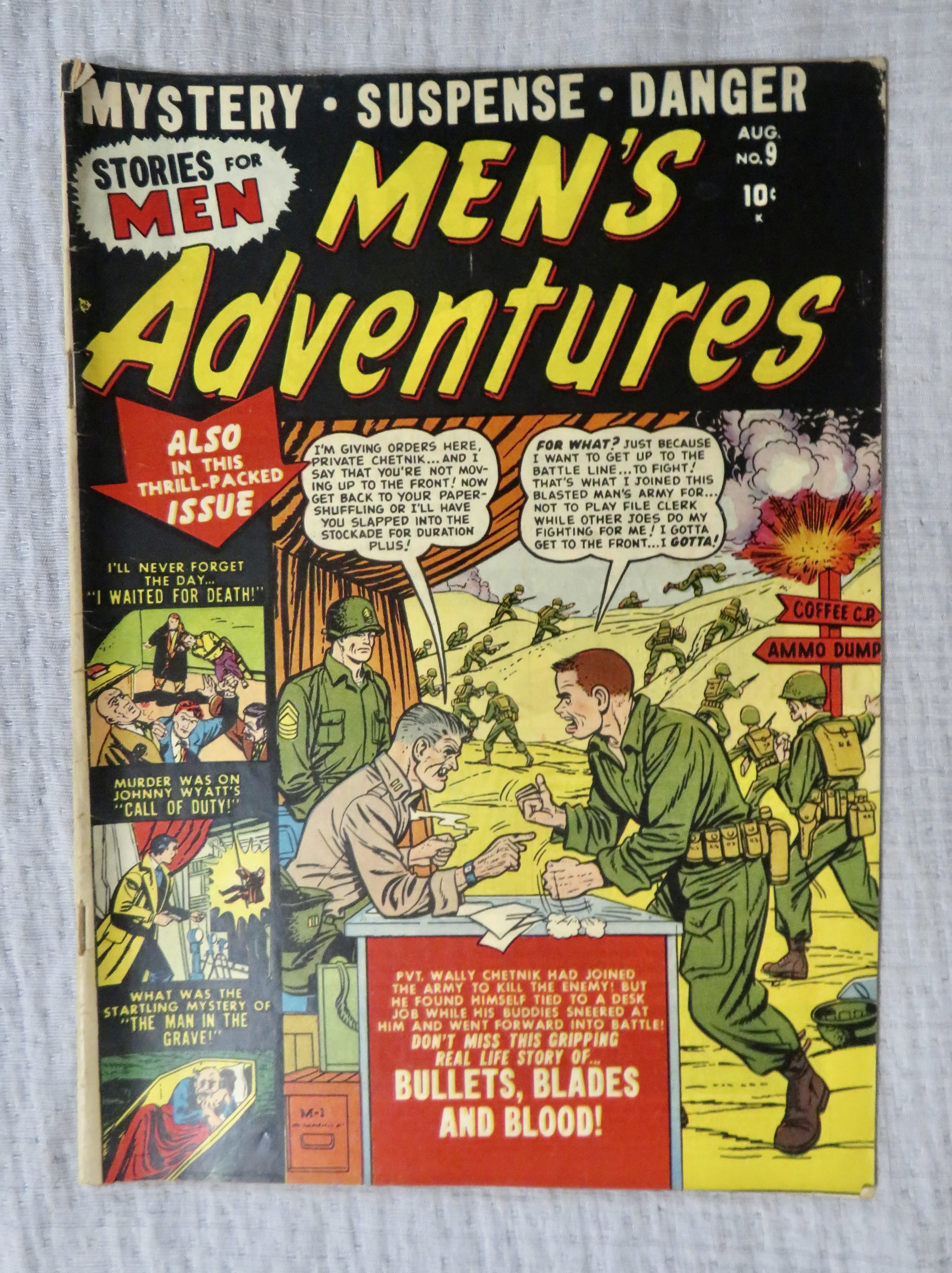 Men's Adventures Comic August 1951 Bullets, Blades
