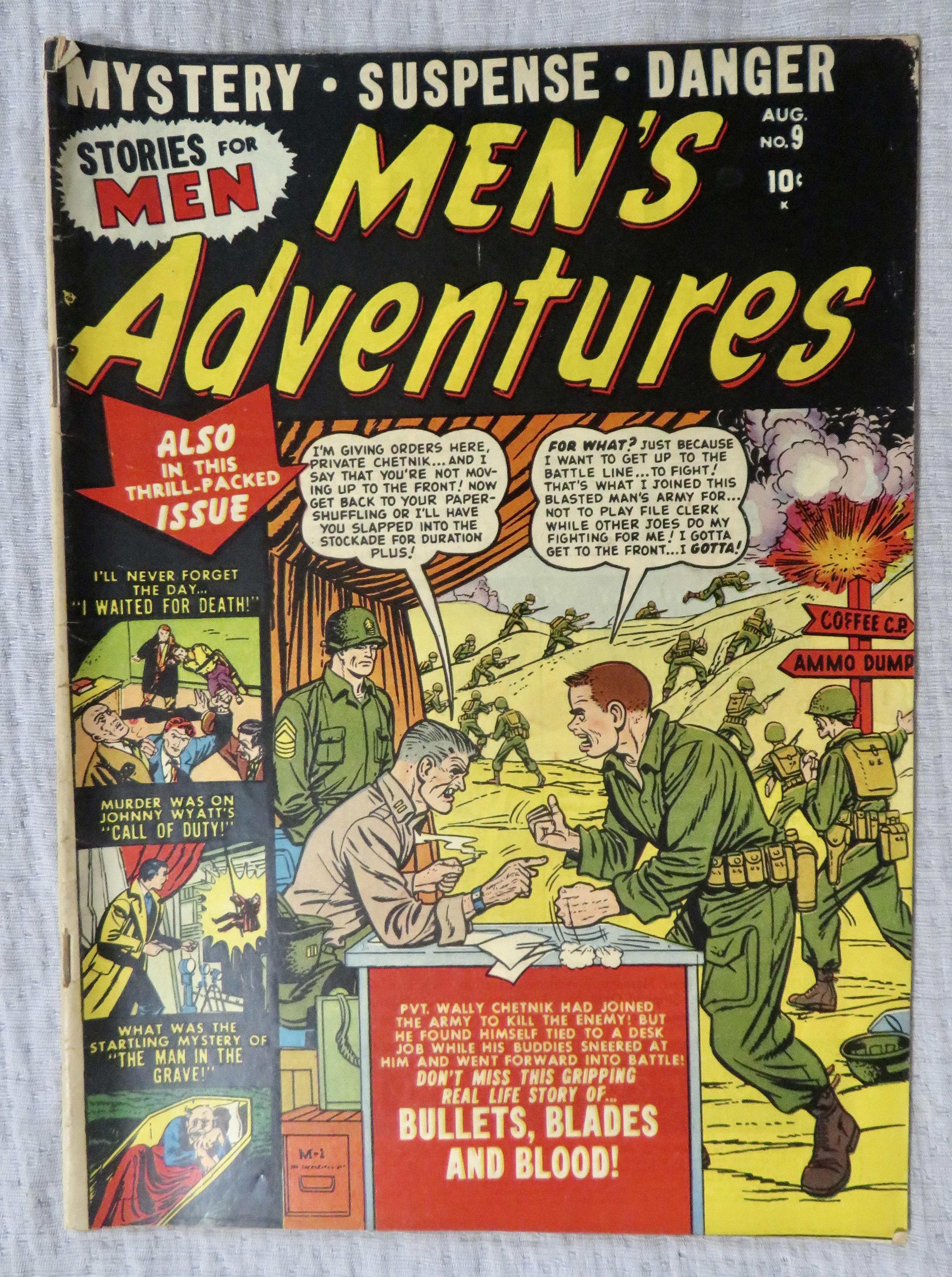 Men's Adventures Comic August 1951 Bullets, Blades