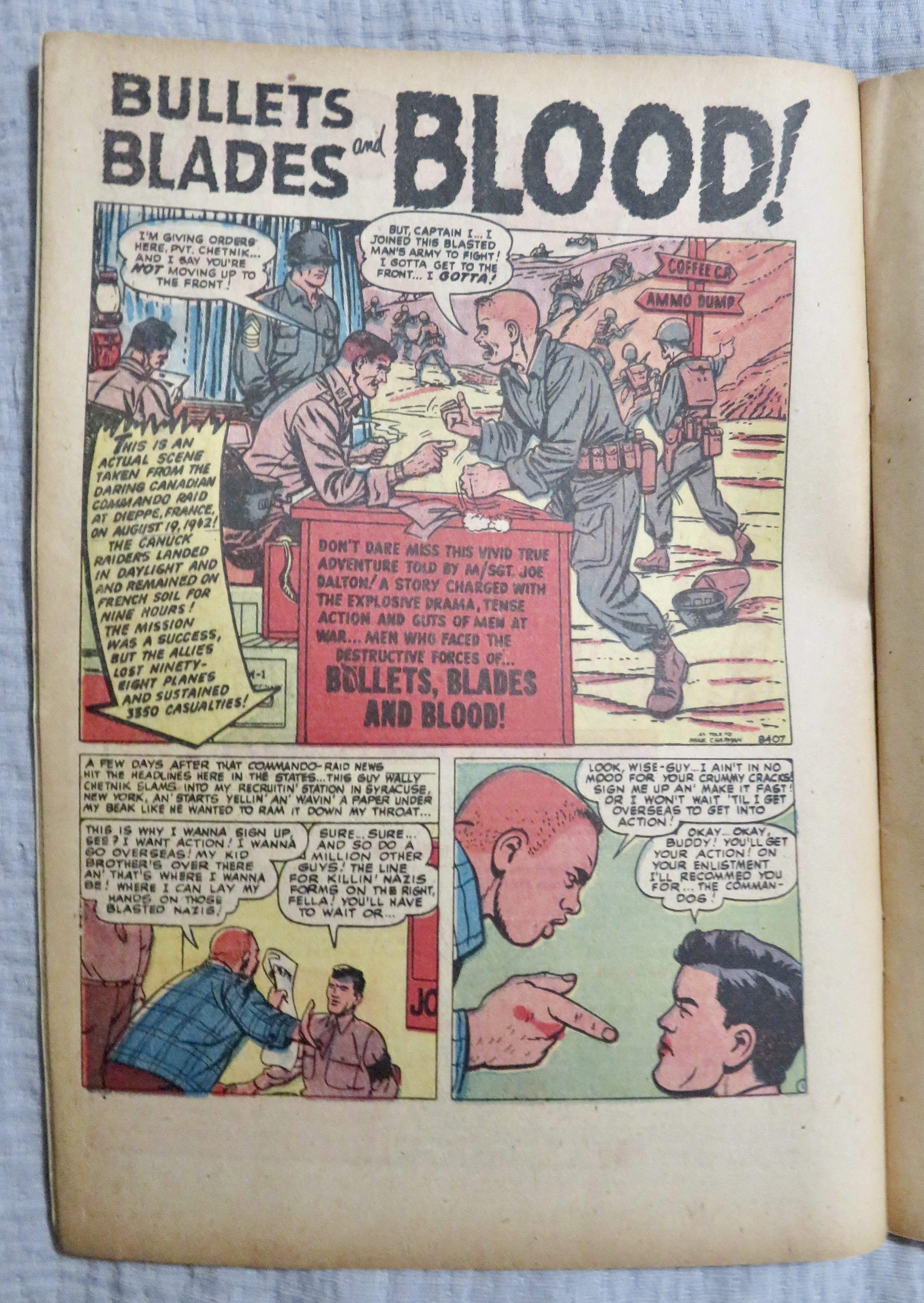Men's Adventures Comic August 1951 Bullets, Blades
