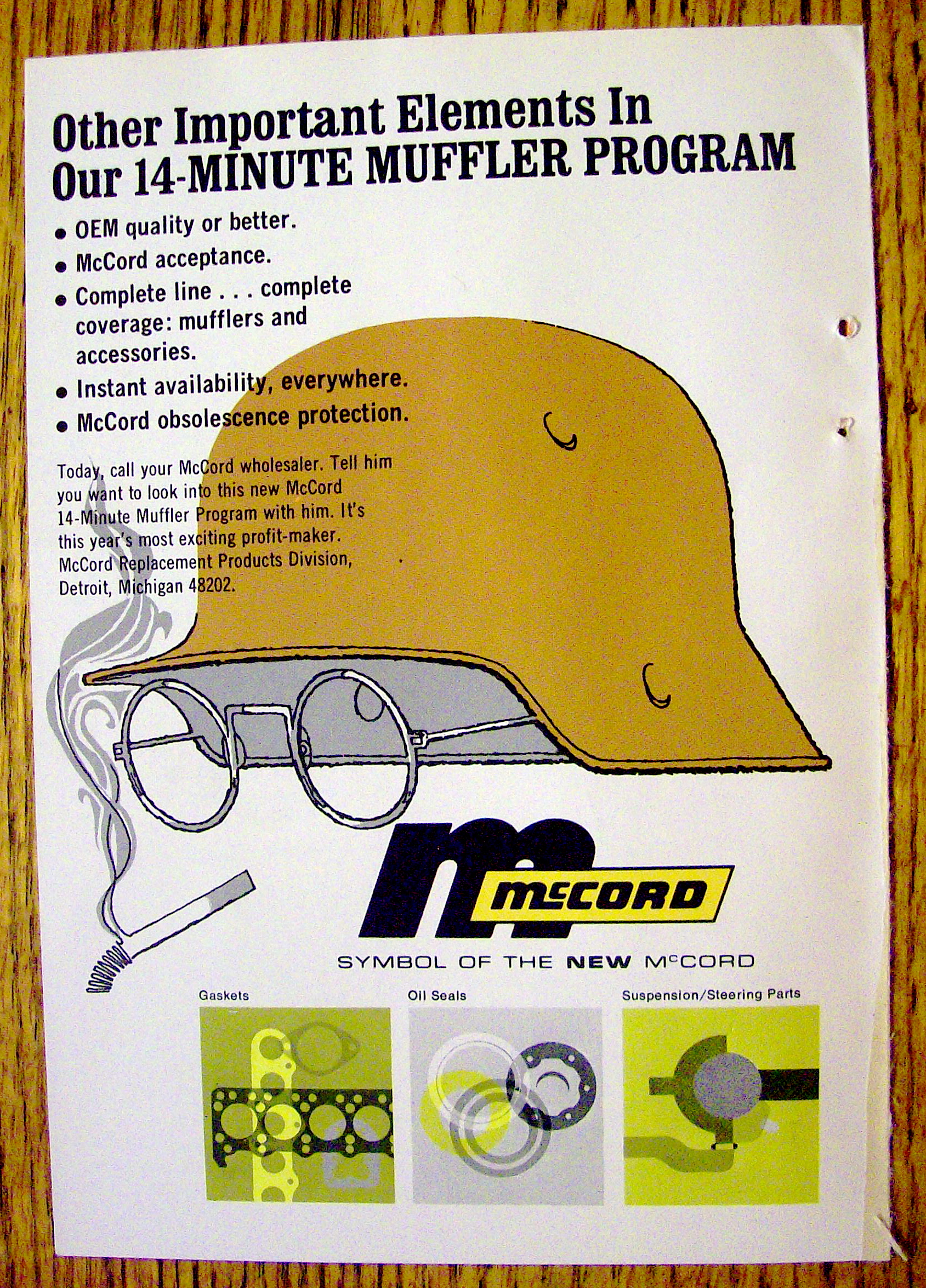 1969 McCord Muffler with Laugh In's Arte Johnson