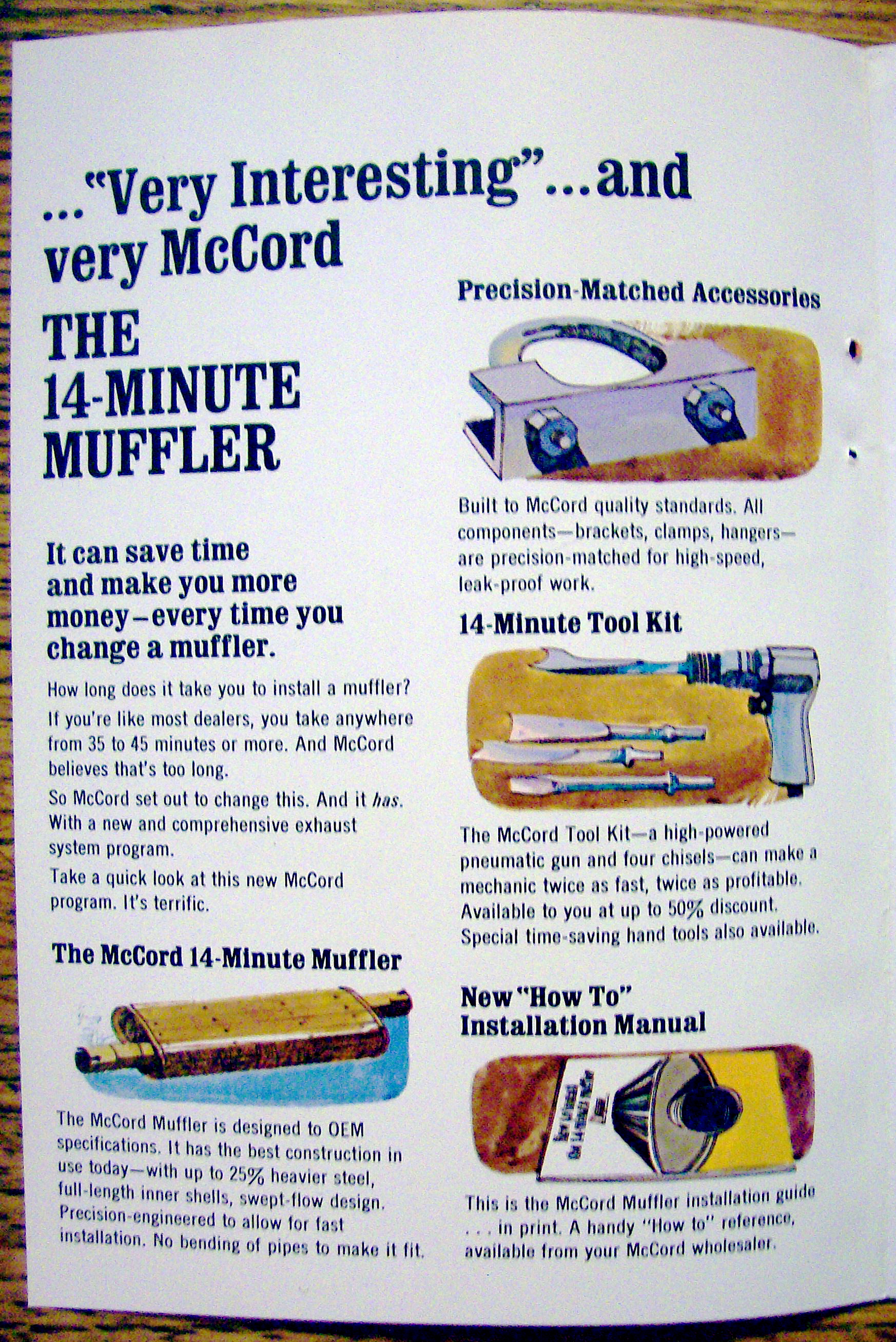 1969 McCord Muffler with Laugh In's Arte Johnson