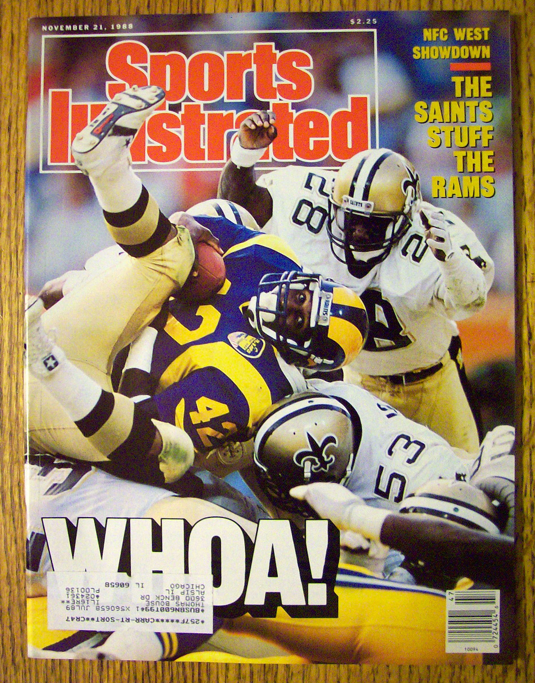 Sport Illustrated Magazine-November 21, 1988 Whoa!