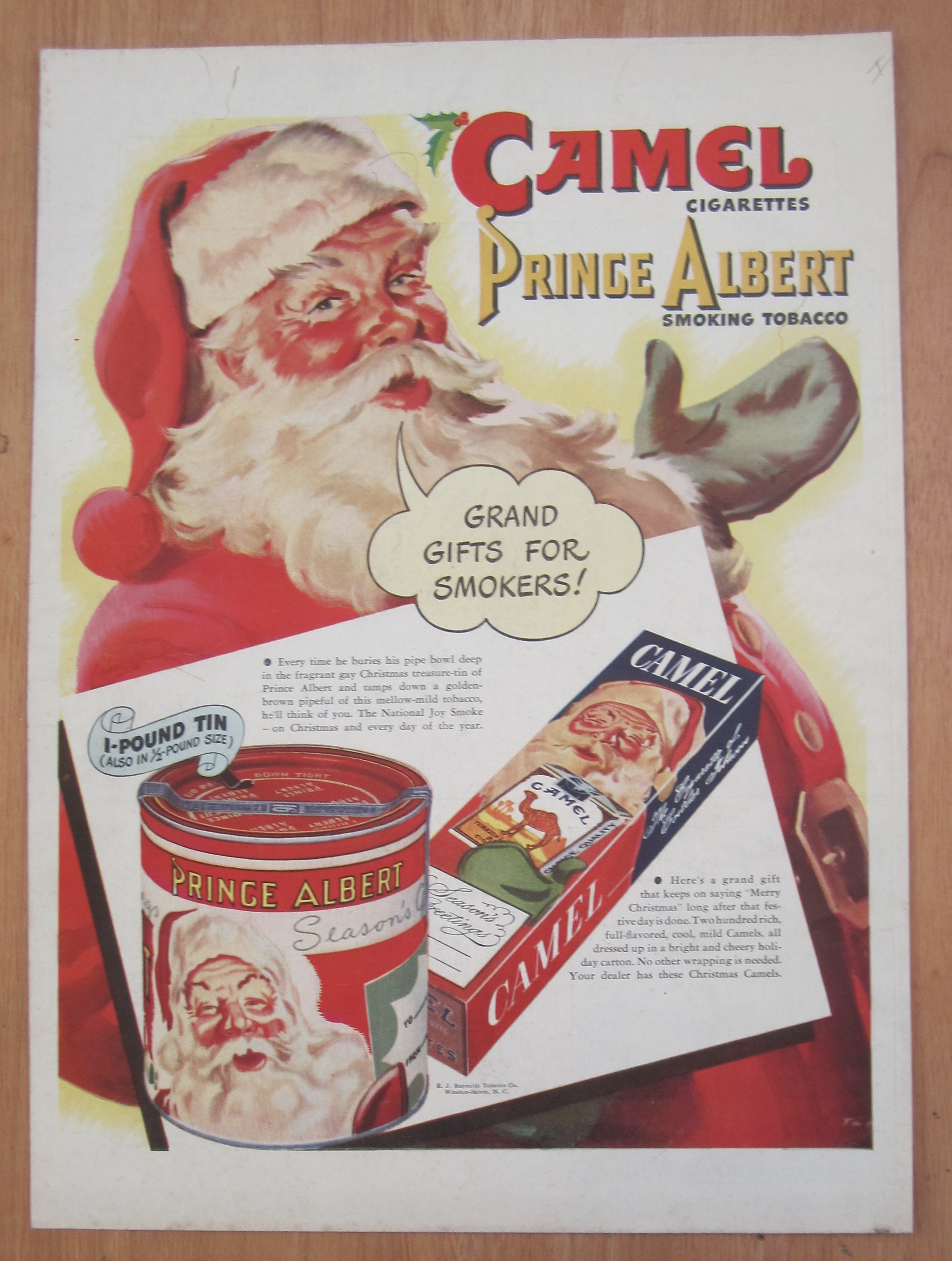 1946 Camel Cigarettes with Santa Claus