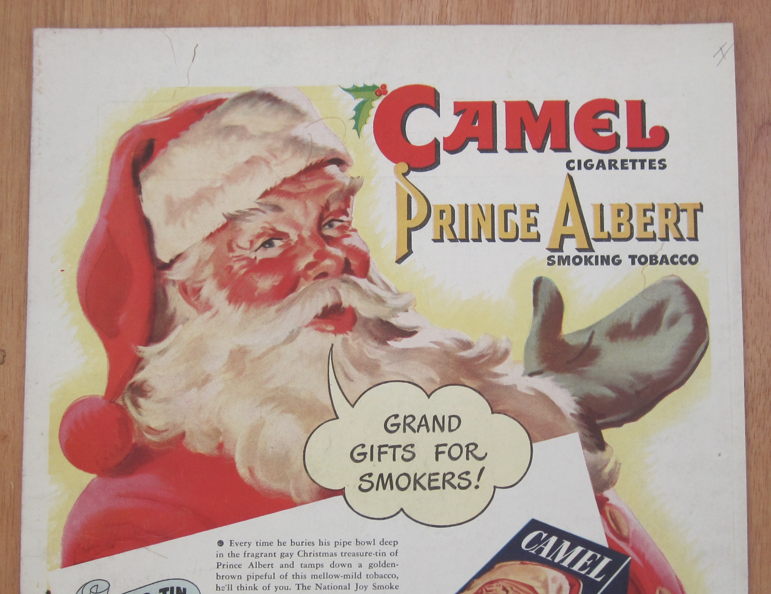 1946 Camel Cigarettes with Santa Claus