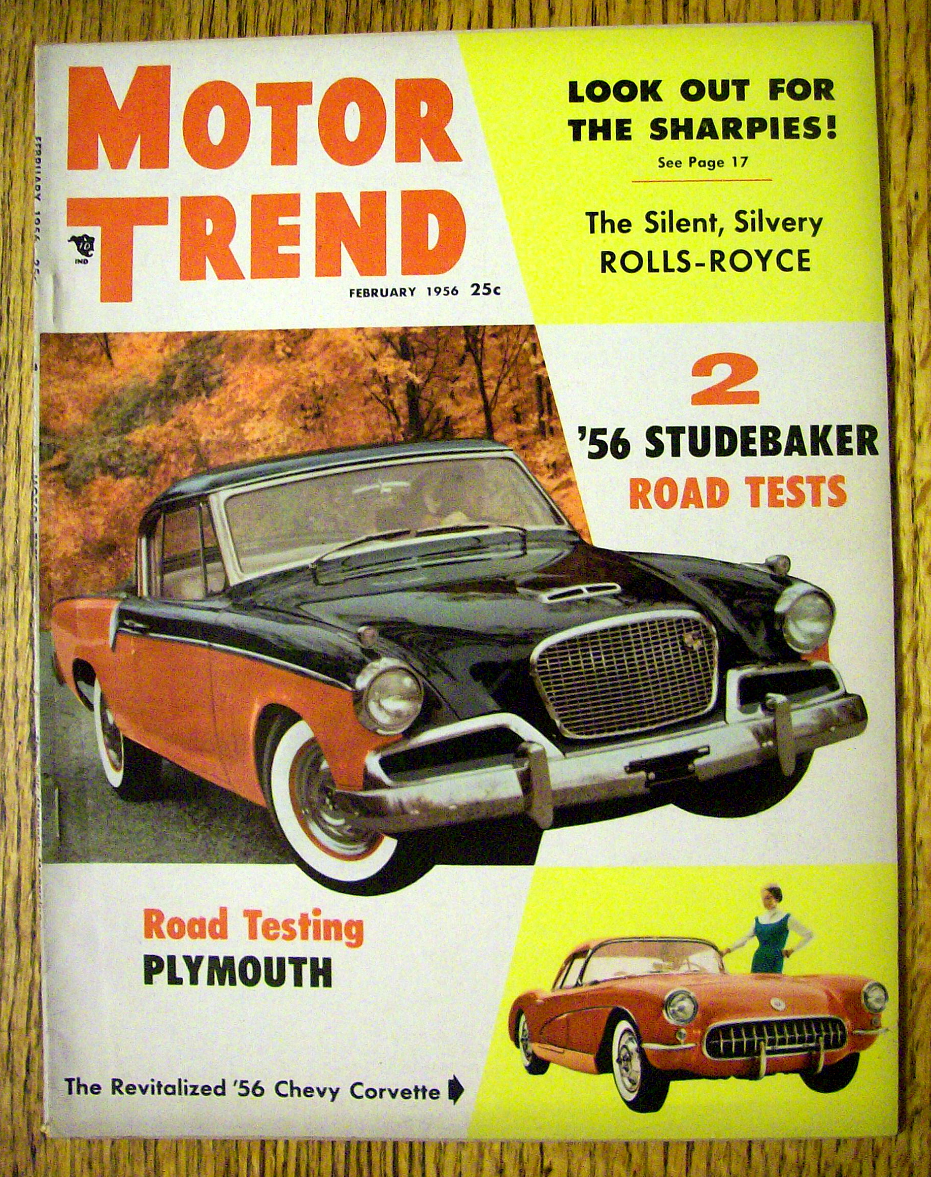 Motor Trend Magazine February 1956 'Rolls Royce