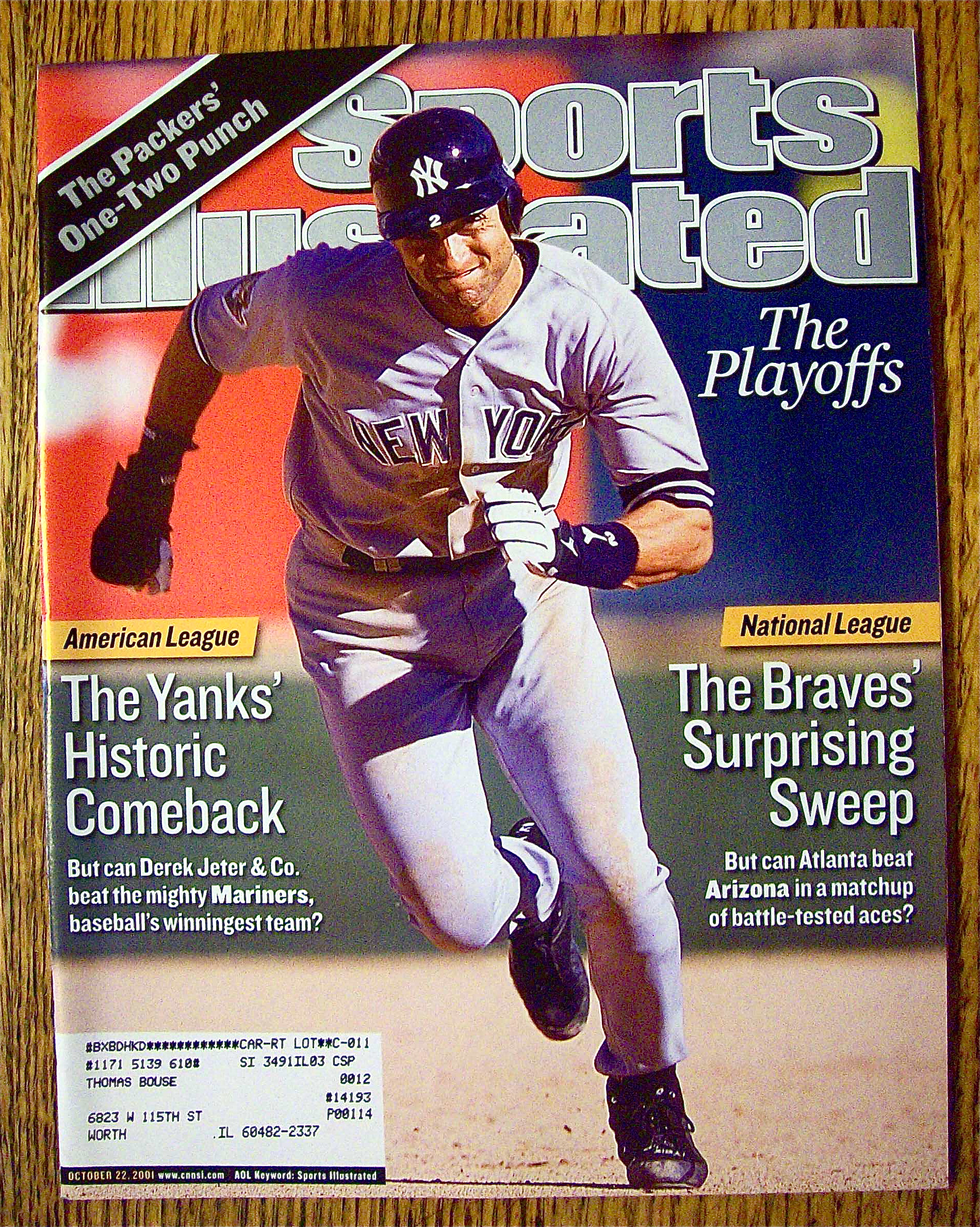 Sports Illustrated Magazine October 22, 2001 Playoffs