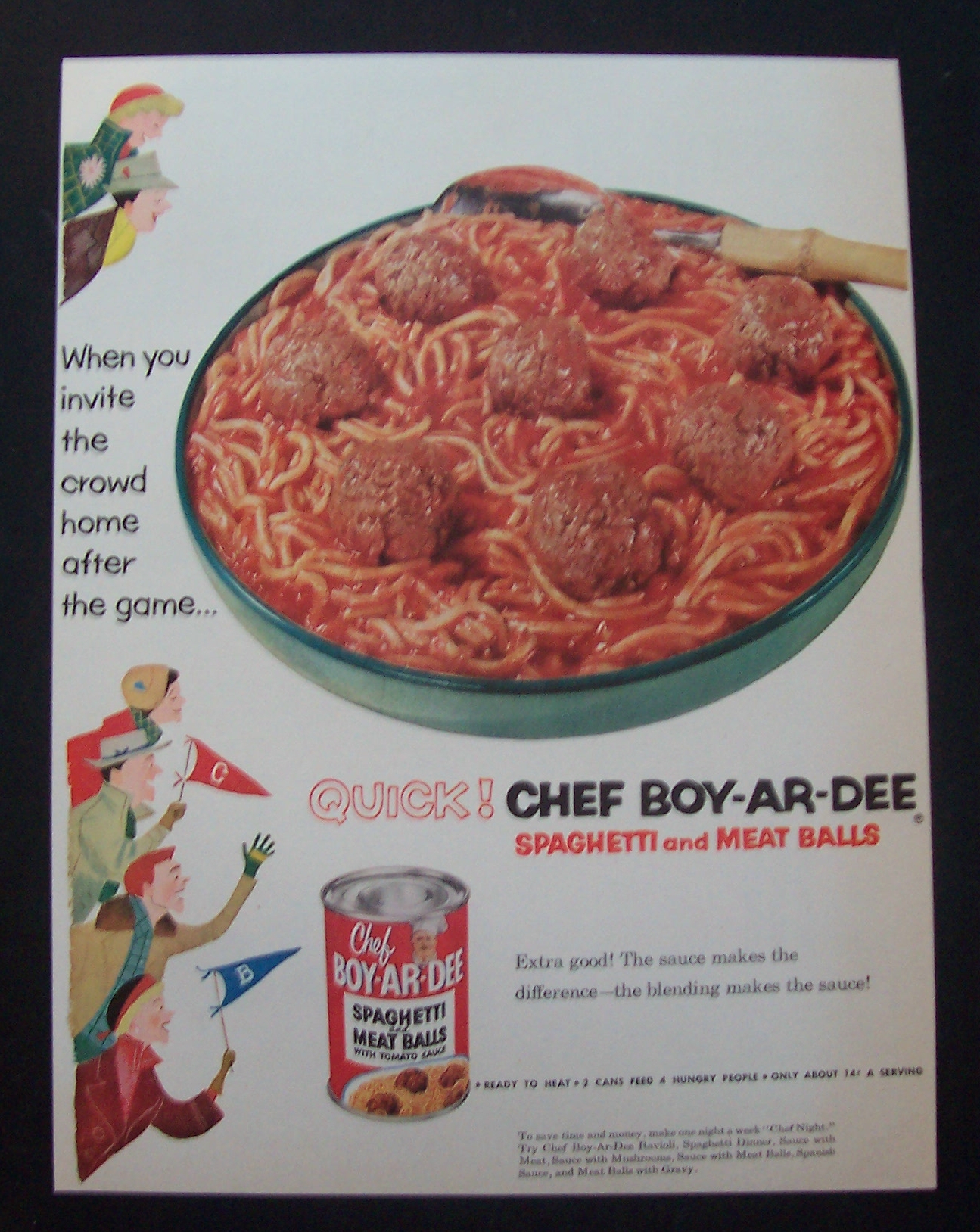 1953  Chef - Boy - Ar - Dee  Spaghetti  &  Meatballs