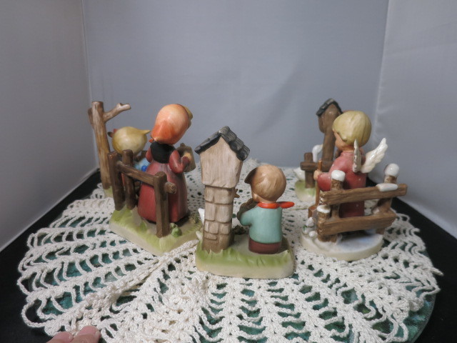 Boy Playing Horn for Goose  Erick Steuffer Figurine