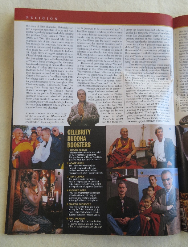 Time Magazine October 13, 1997 America's Fascination With Buddhism