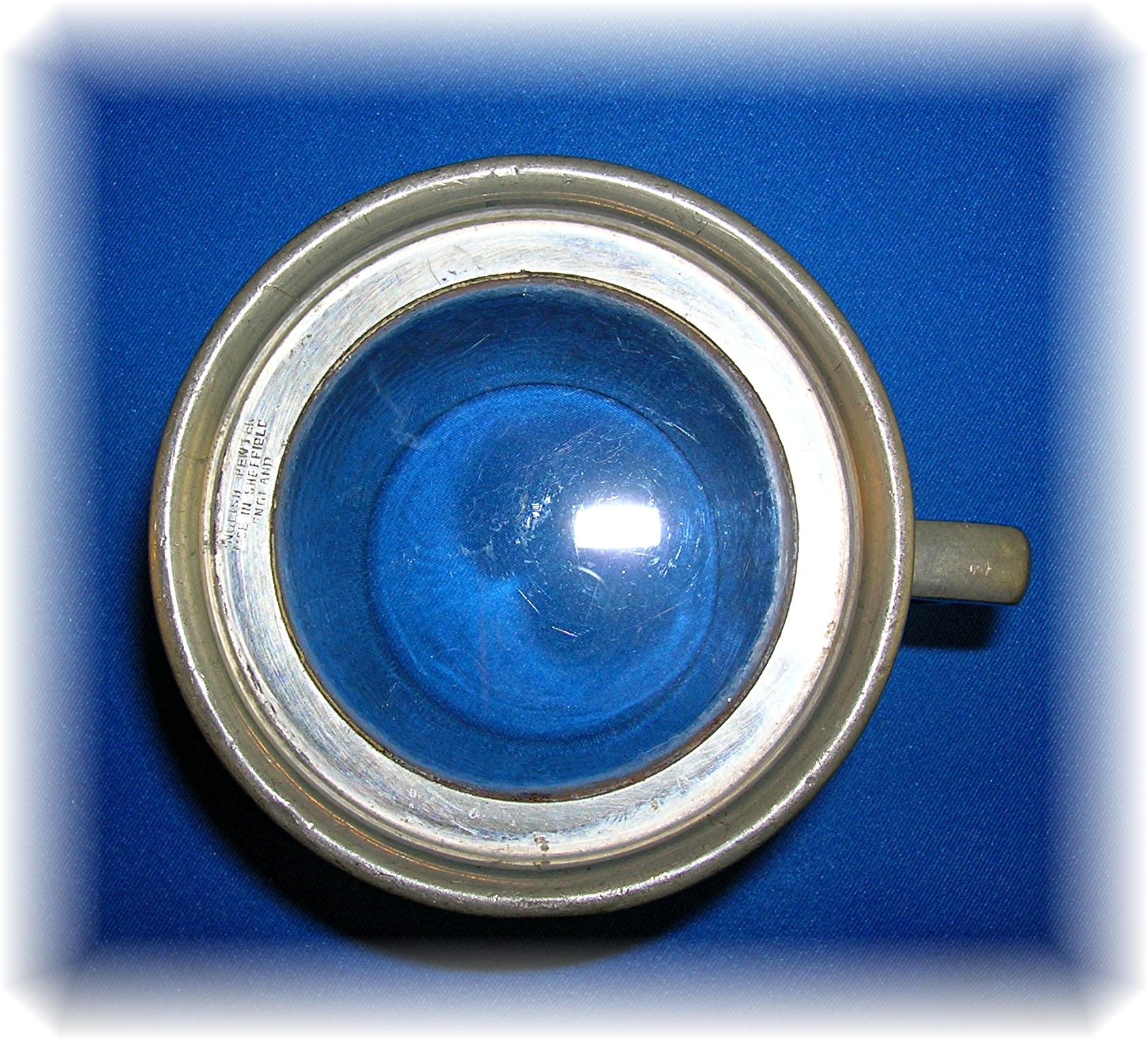 English Pewter Dimpled Tankard Sheffield