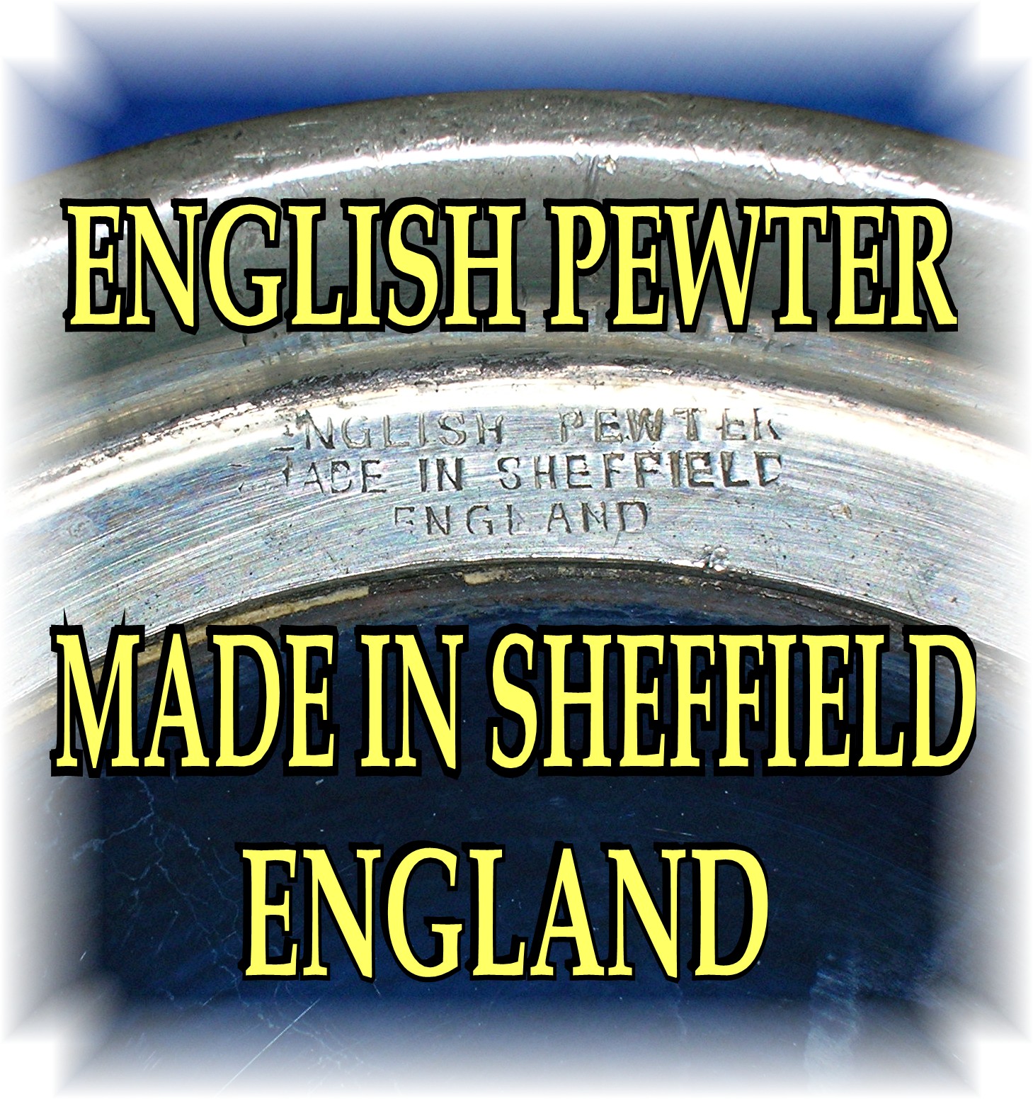 English Pewter Dimpled Tankard Sheffield