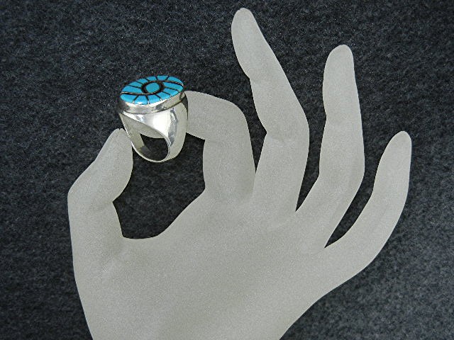 Zuni Sterling Silver Sleeping Beauty Turquoise Ring Amy