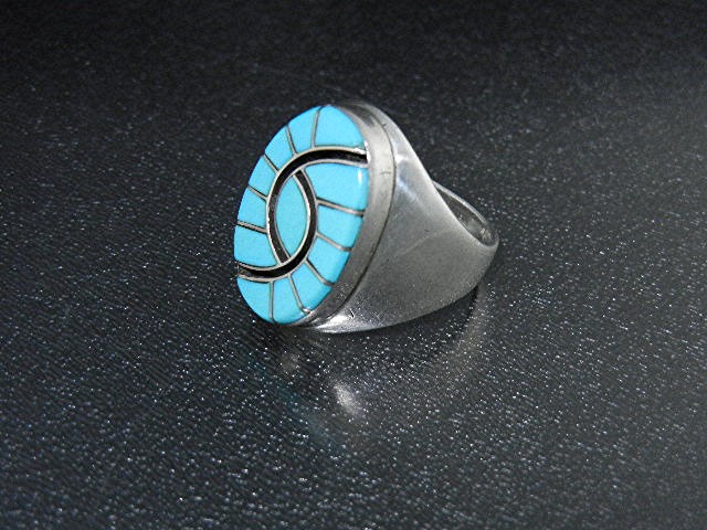 Zuni Sterling Silver Sleeping Beauty Turquoise Ring Amy