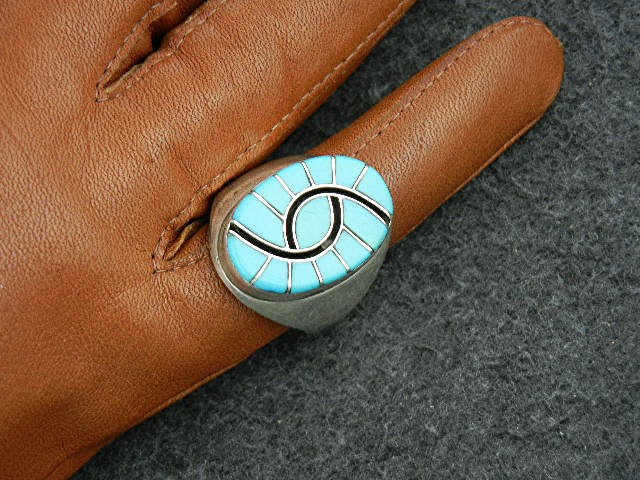Zuni Sterling Silver Sleeping Beauty Turquoise Ring Amy