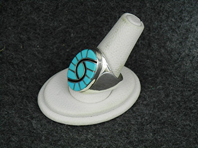 Zuni Sterling Silver Sleeping Beauty Turquoise Ring Amy