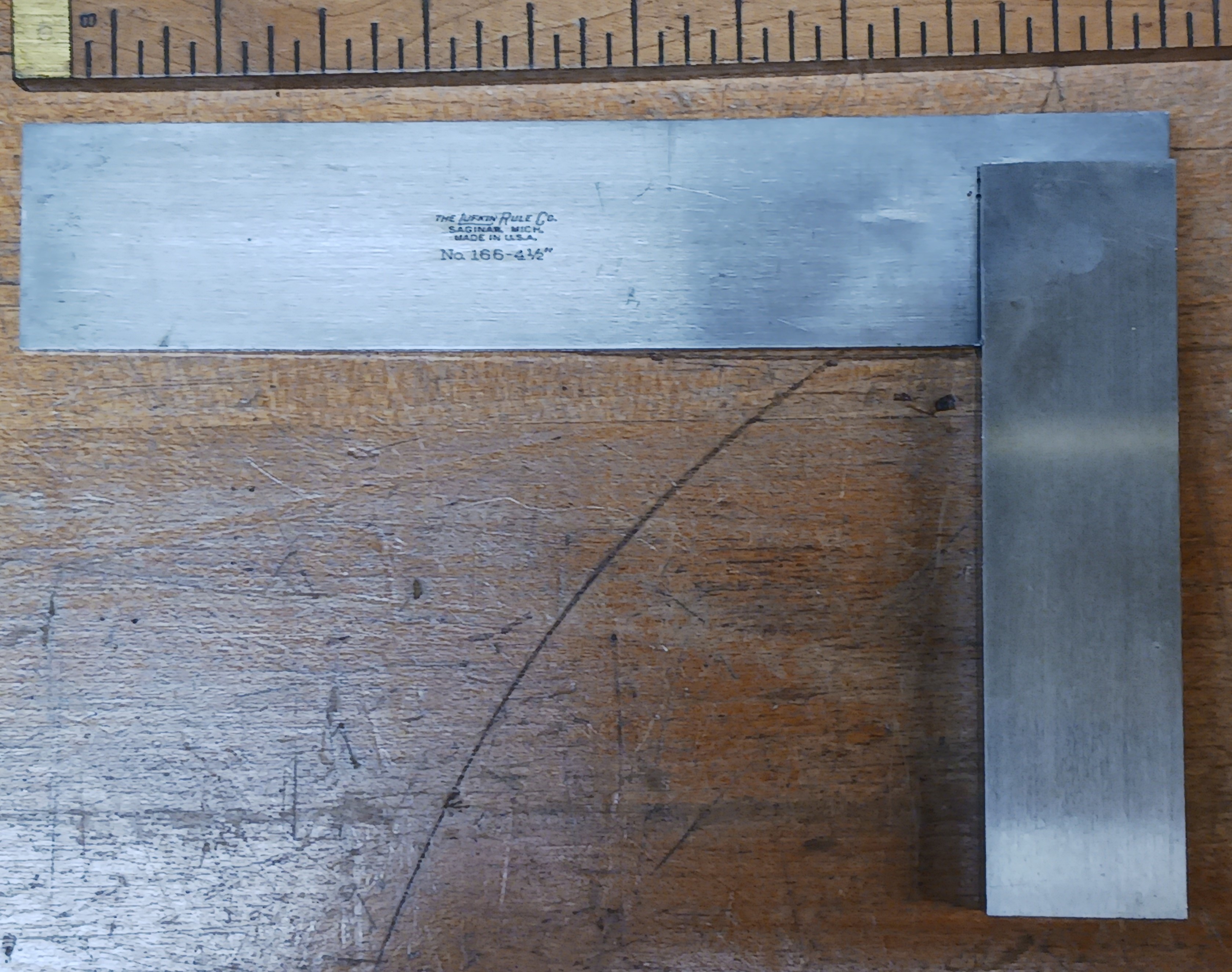 Lufkin Precision Solid Steel Square No. 166 - 4.5