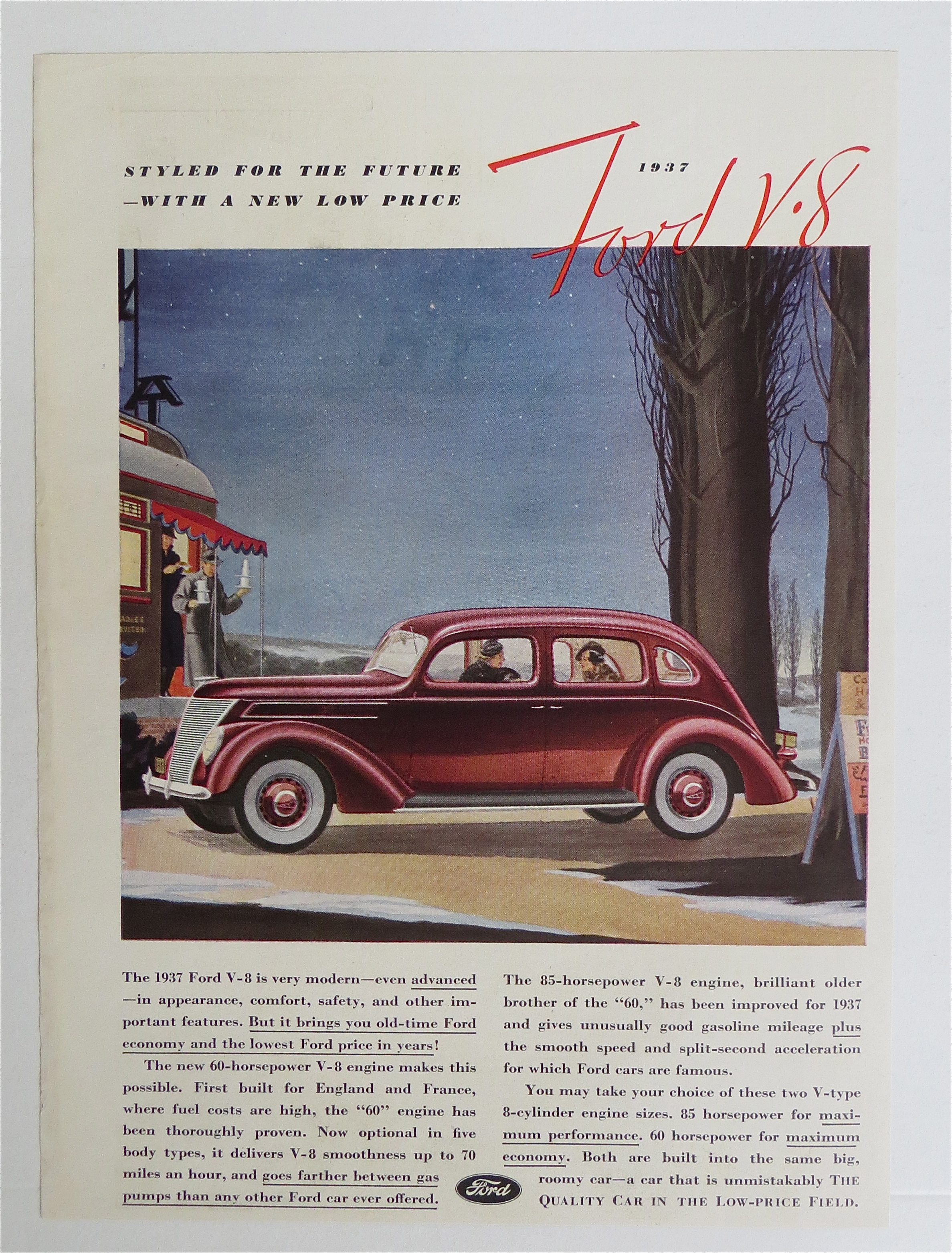 1937 Ford V-8 with a Beautiful Red V-8