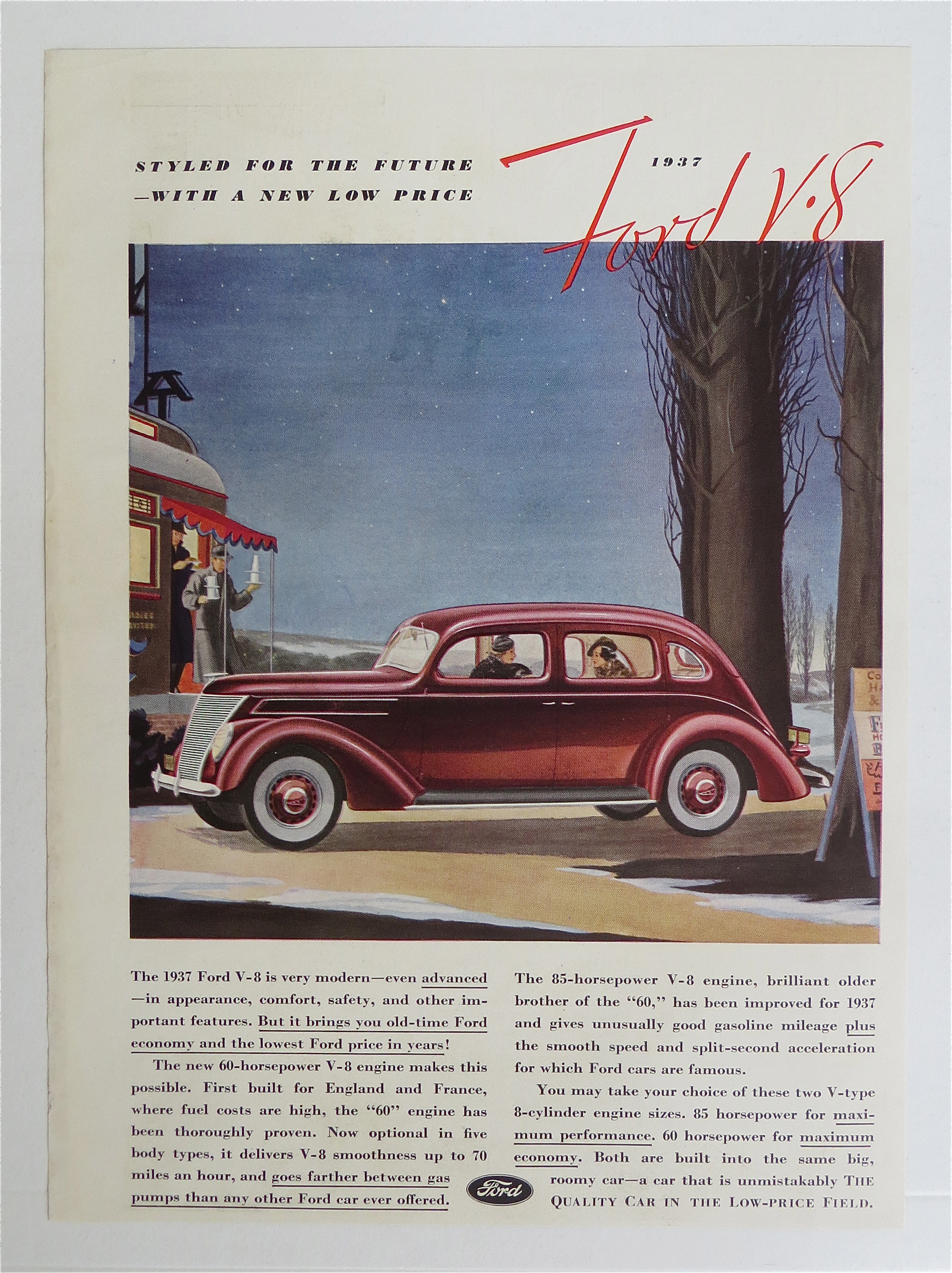 1937 Ford V-8 with a Beautiful Red V-8