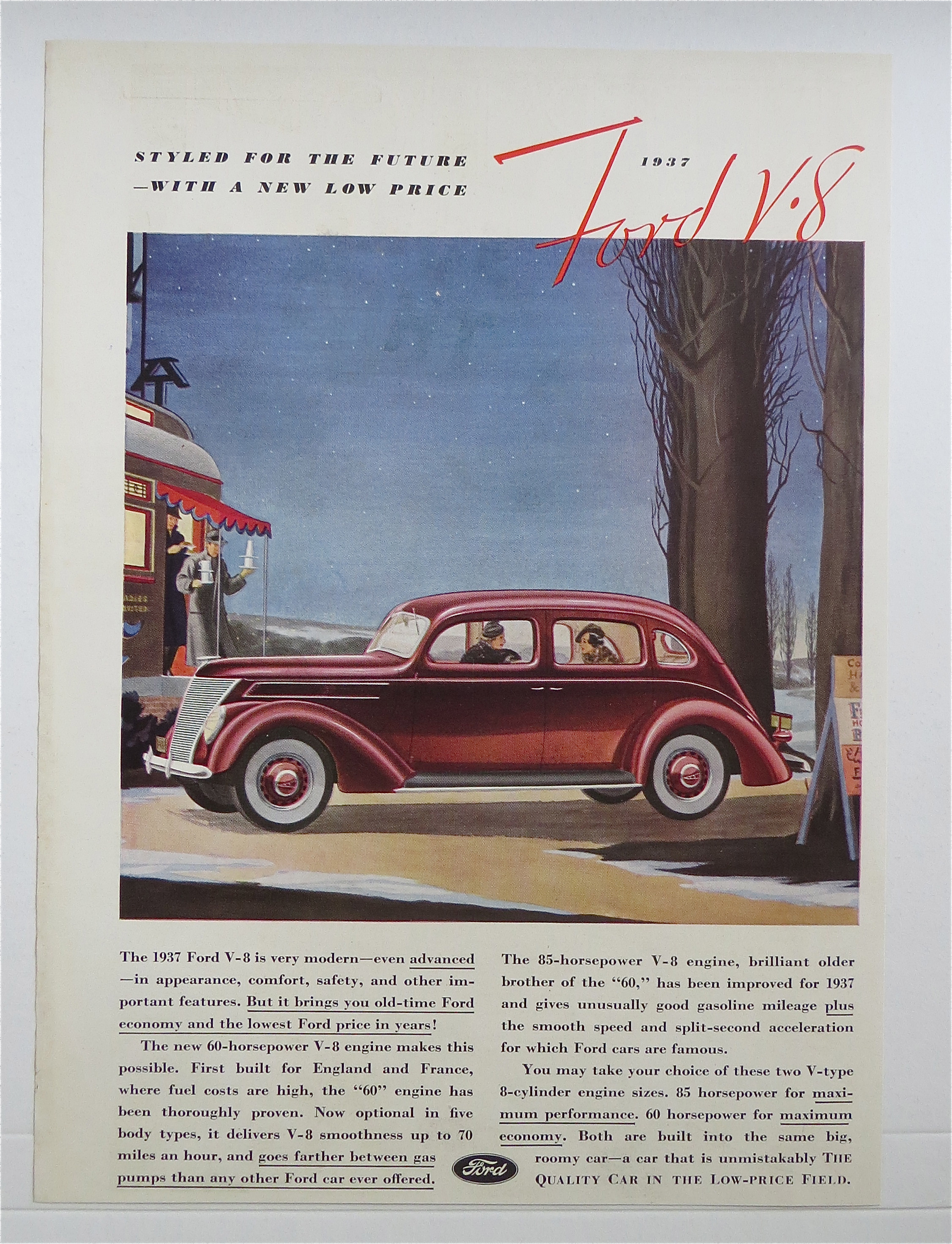 1937 Ford V-8 with a Beautiful Red V-8