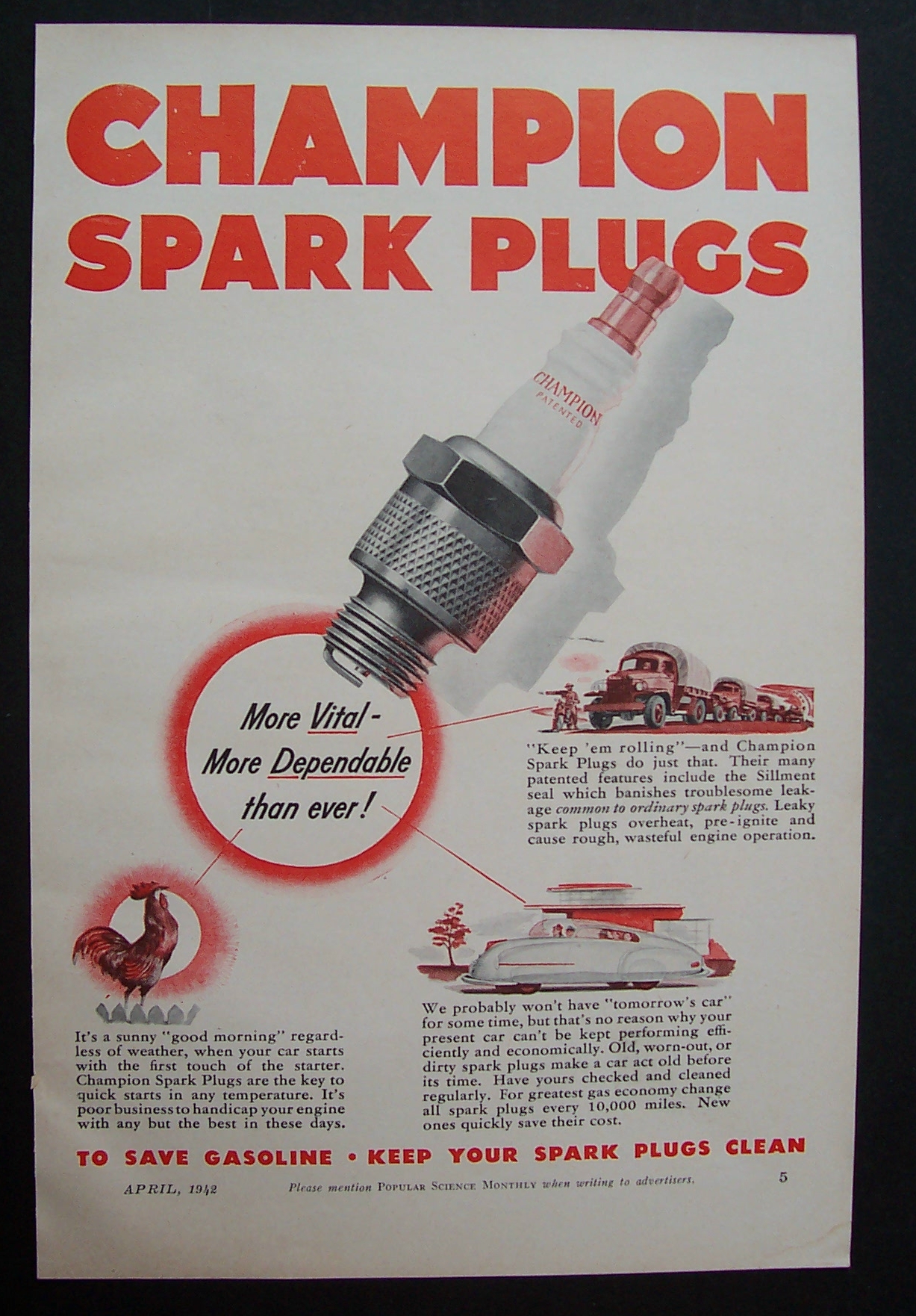 1942 Champion Spark Plugs