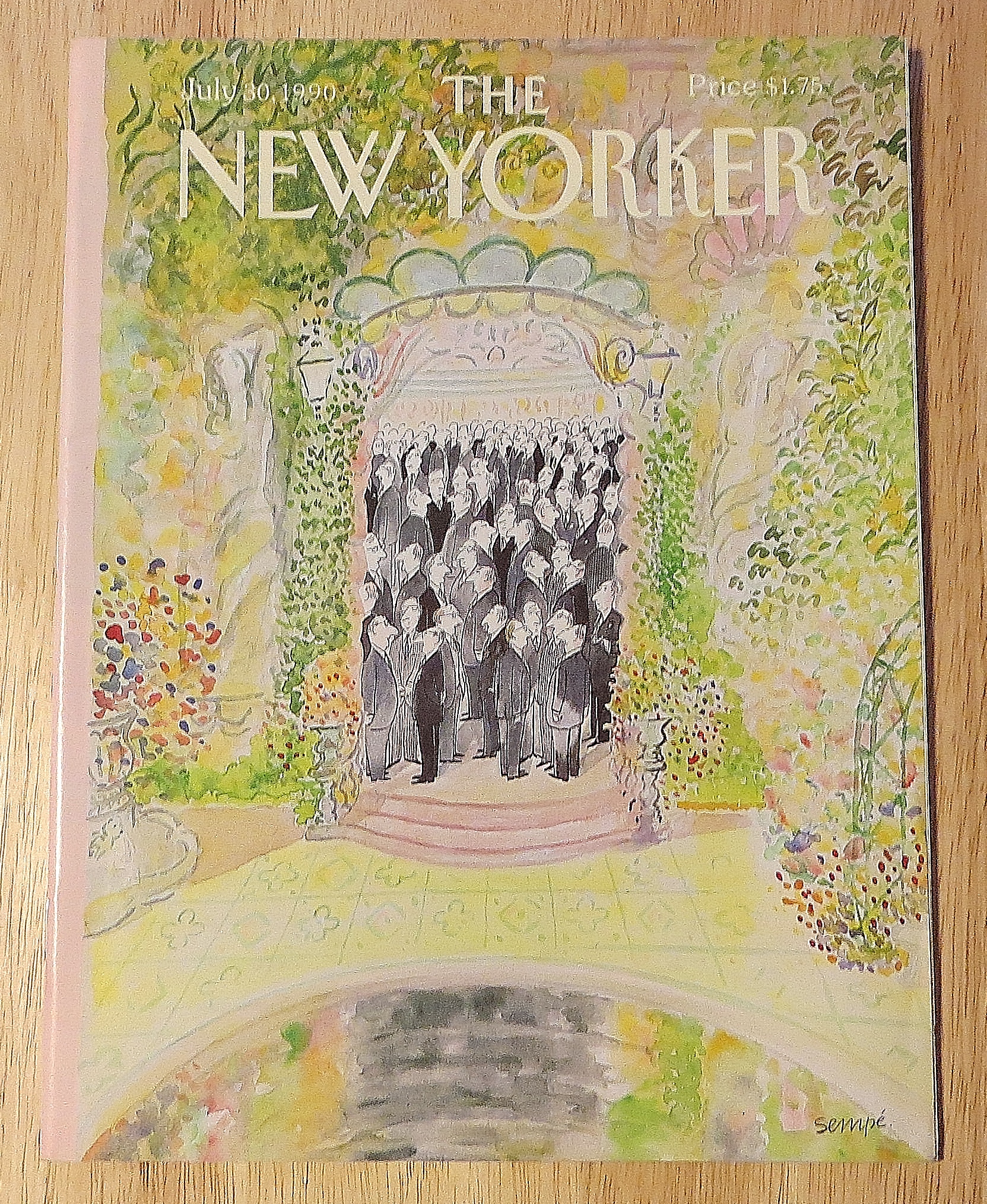 New Yorker Magazine July 30, 1990 Businessmen Talking