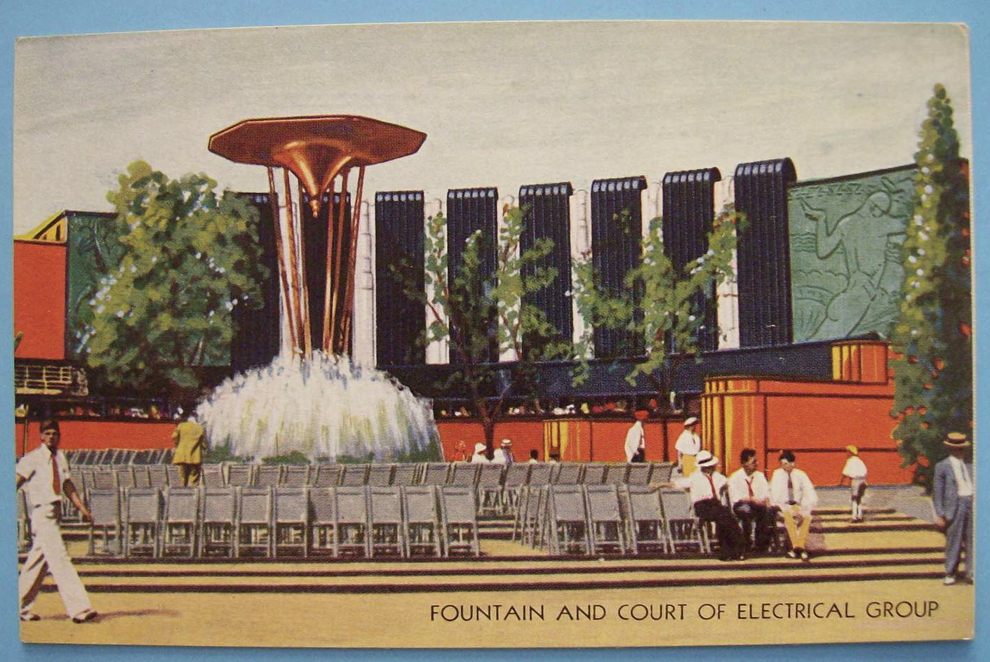 Fountain & Electrical Group Postcard (Chicago Fair)