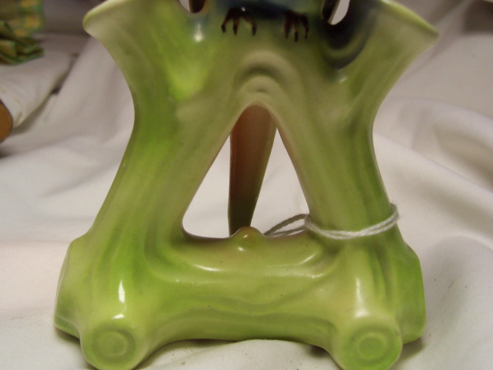 Parrot Double Vase Art Deco Czechoslovakia