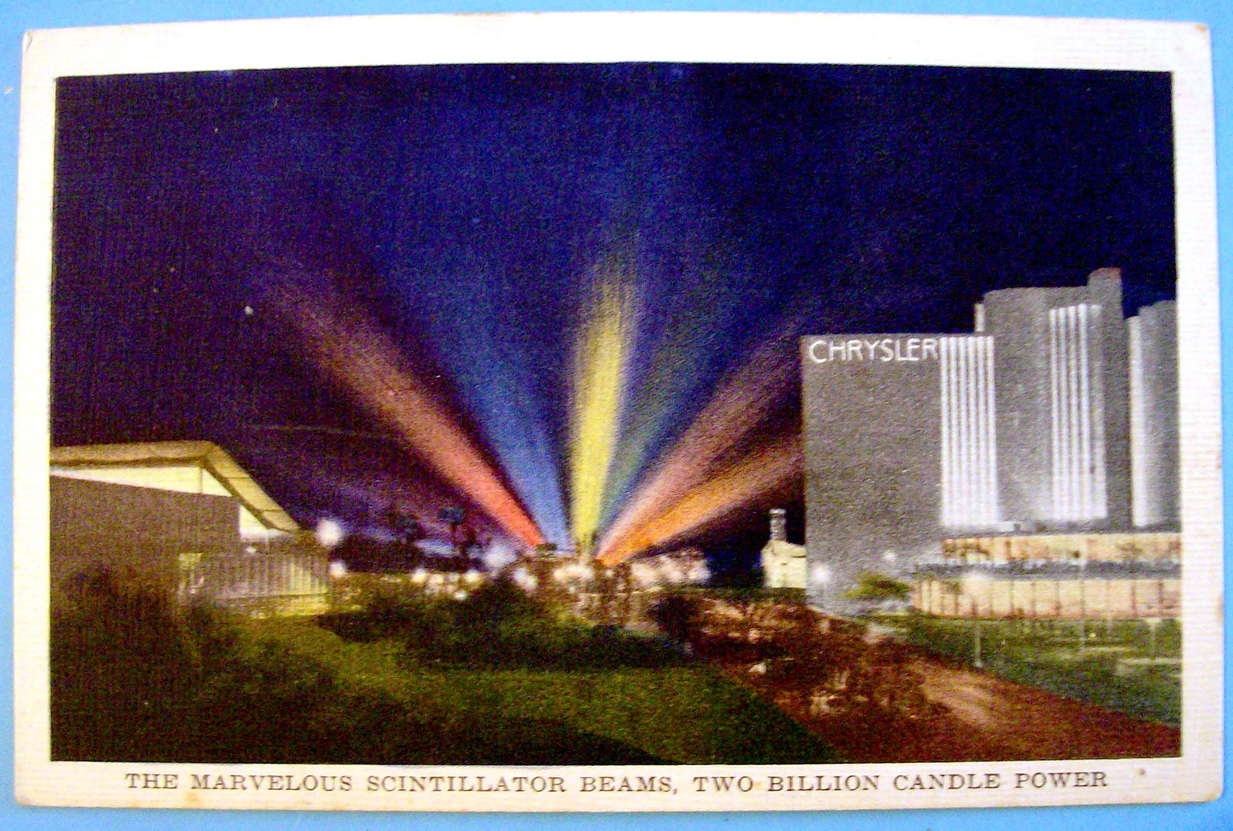 1933 Century of Progress, Scintillator Beams Postcard
