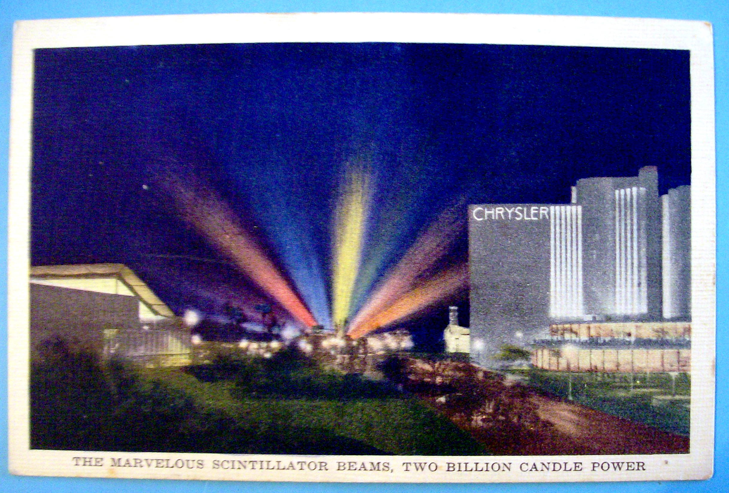 1933 Century of Progress, Scintillator Beams Postcard