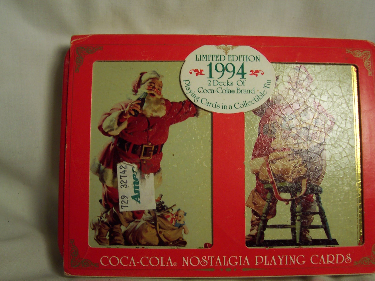 Coca Cola Playing Cards Tin Box 1994