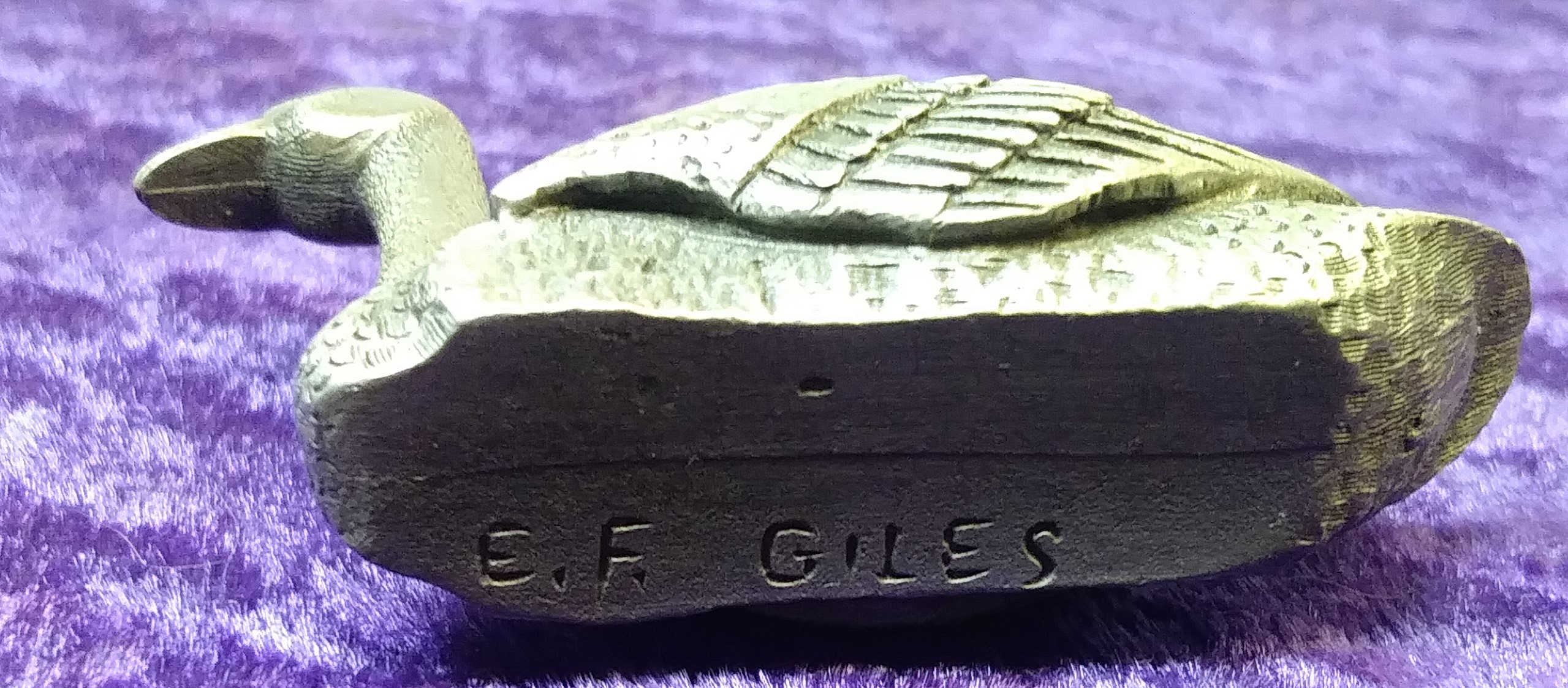 Canadian Goose Pewter Miniature E. F. GILES