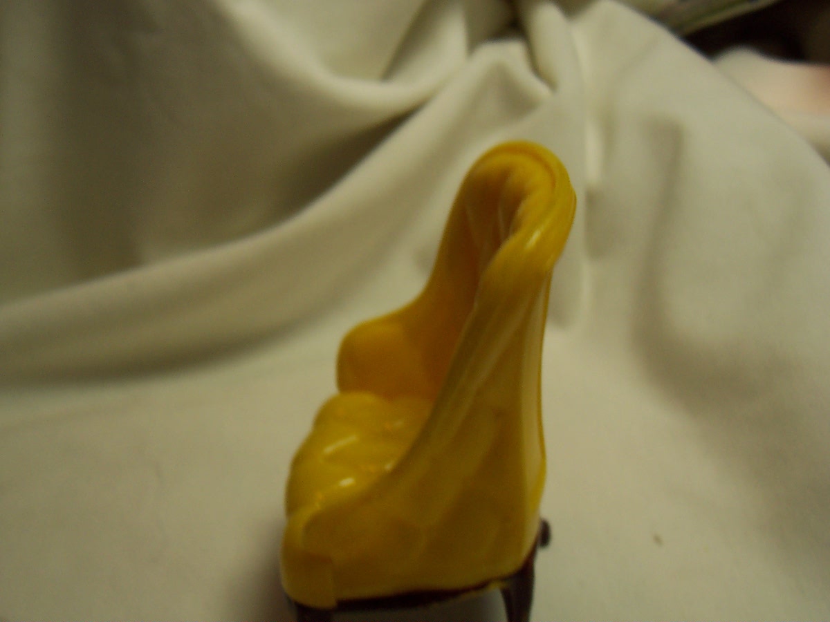 Dollhouse Wing Back Chair Marx 1964 Yellow