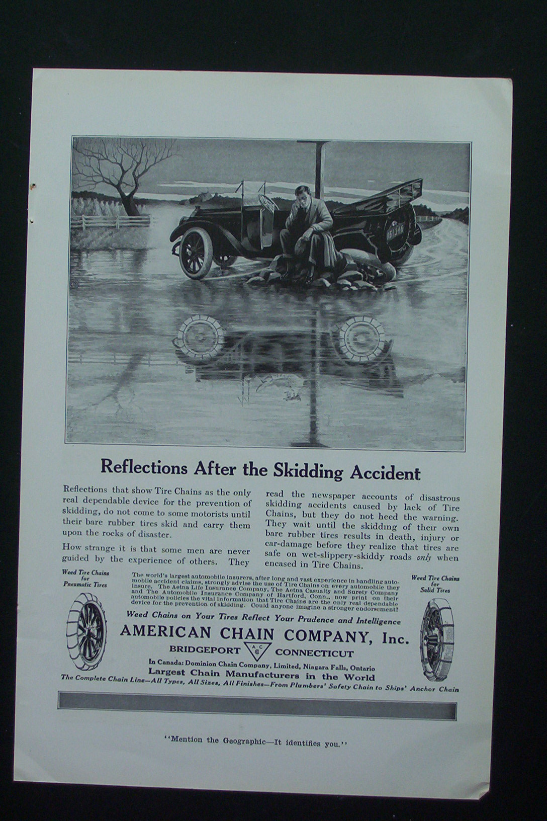 1917 American Chain Company with Man Sitting